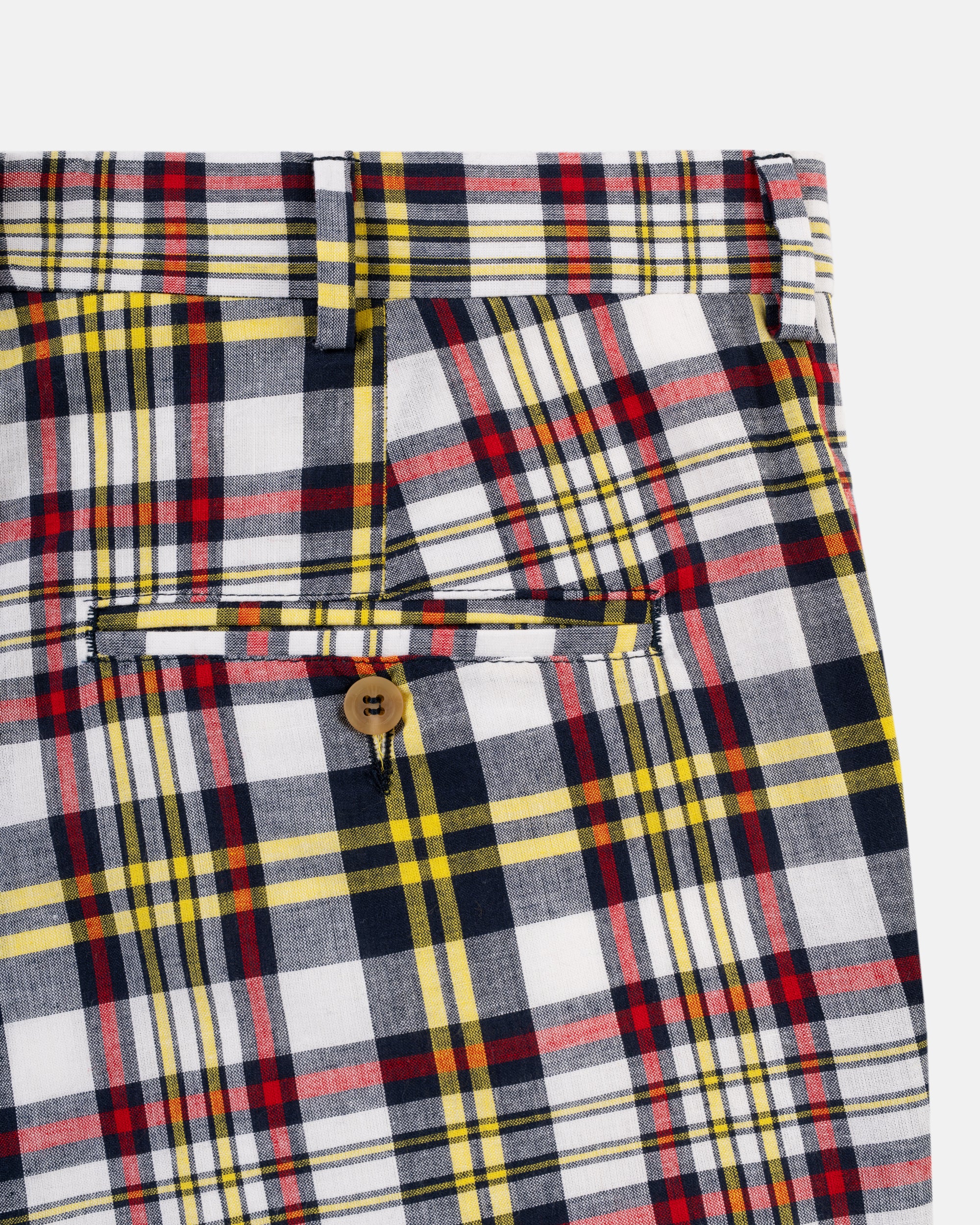 Made-in-USA Navy & Red Authentic Madras Shorts