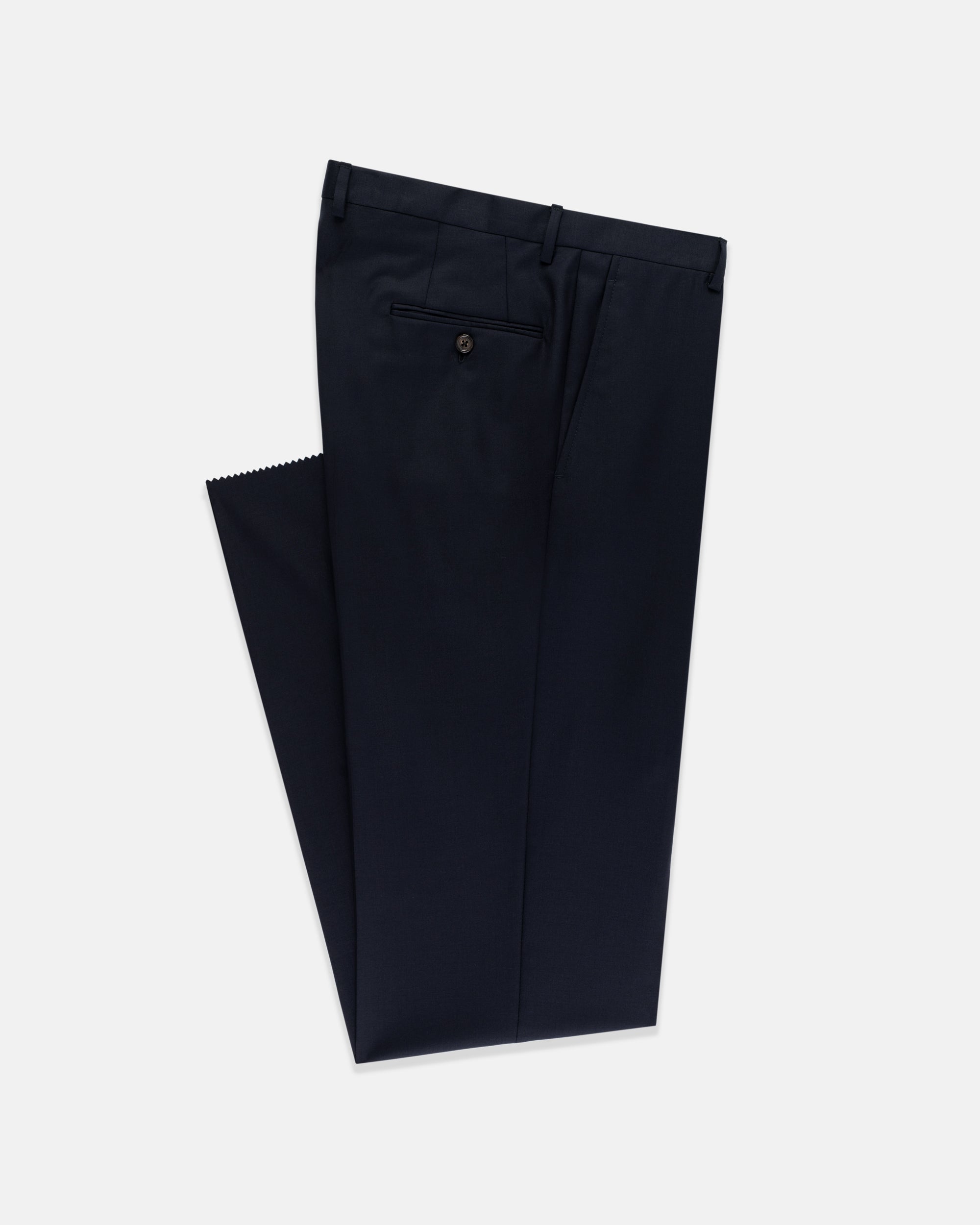 Made-in-USA Solid Navy Worsted Wool Suit - Custom Make