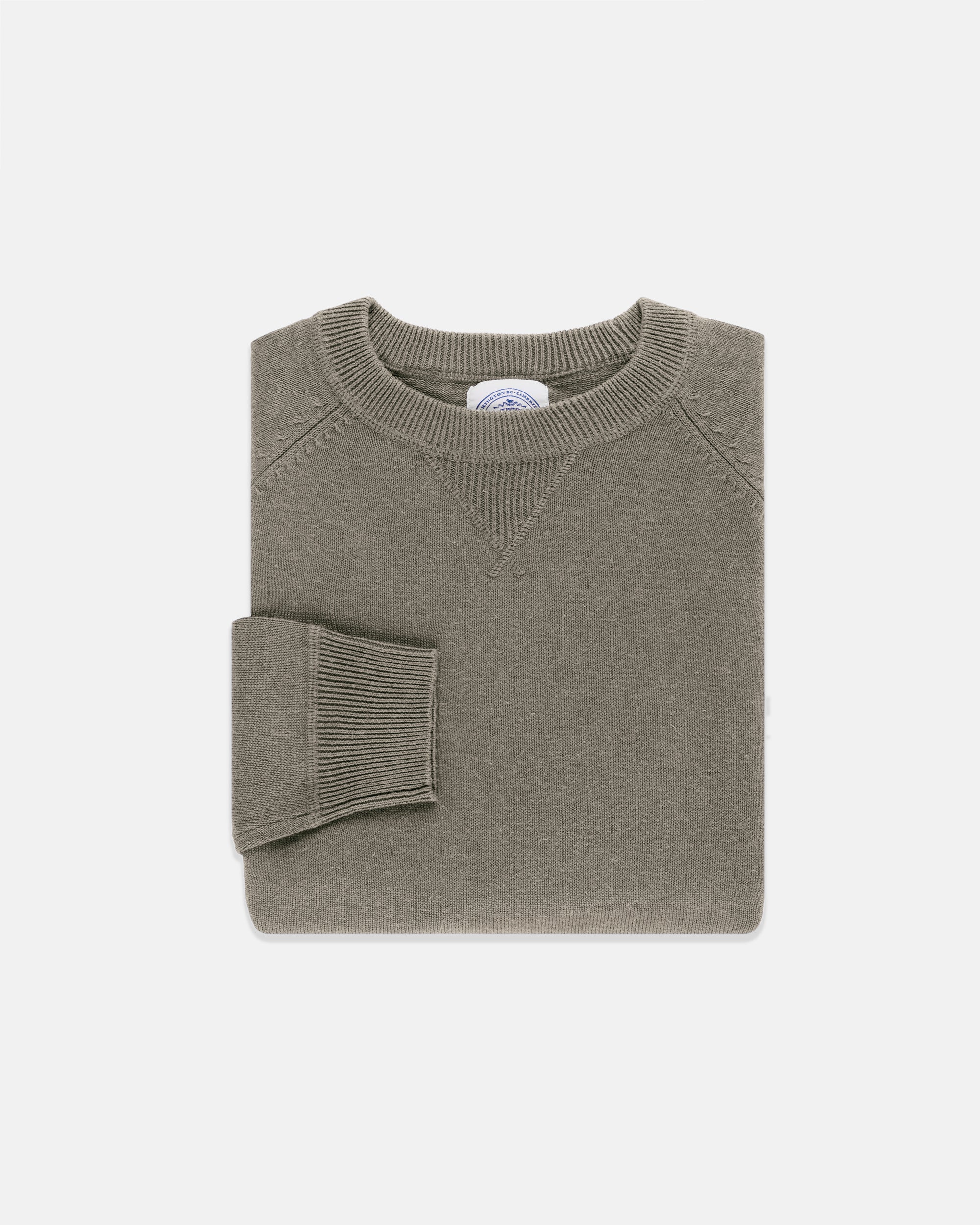 Moss Green Cotton/Linen Summer Sweatshirt