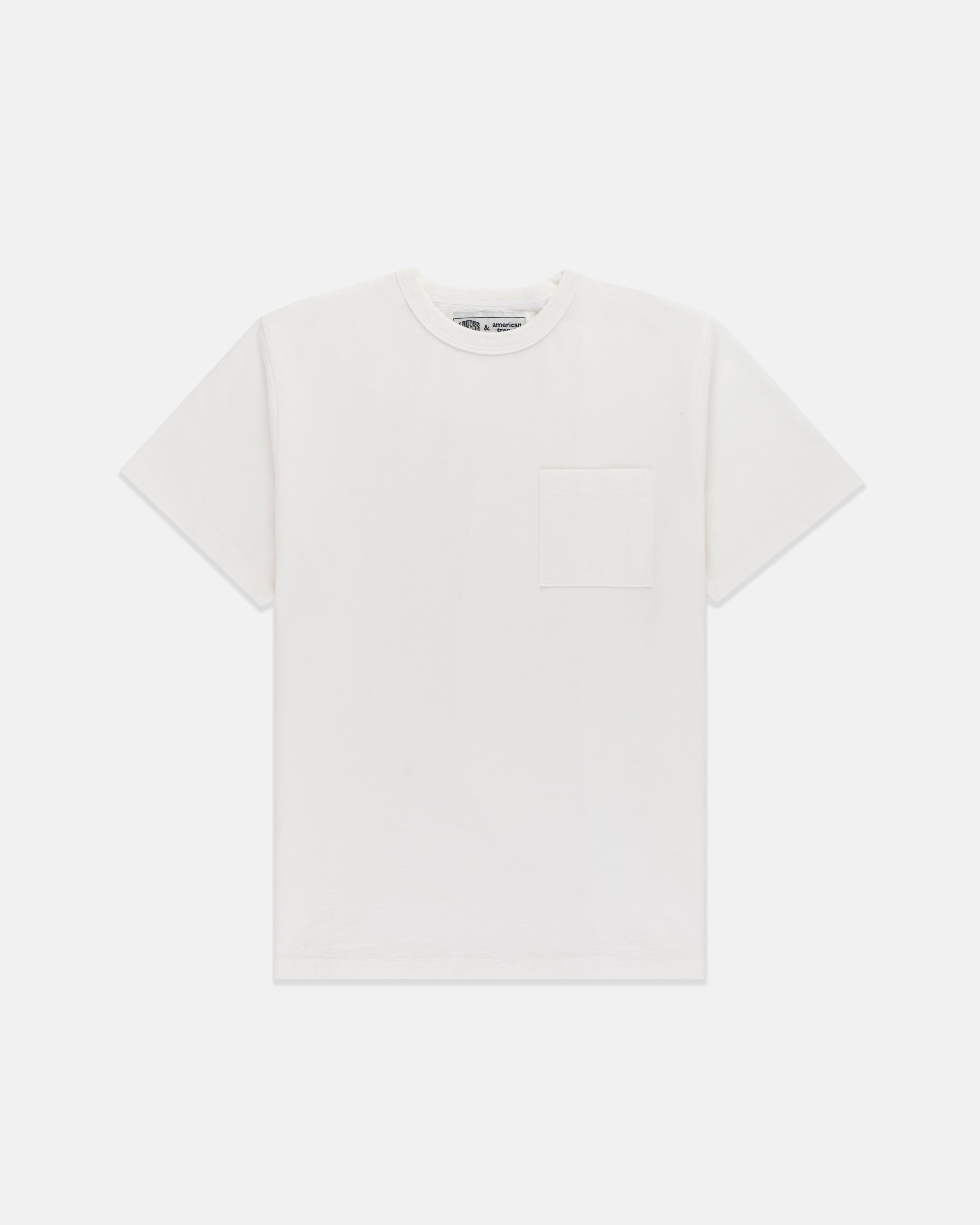 Made-in-USA White Pocket Tee