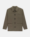 Made-in-USA Olive Seersucker Chore Jacket