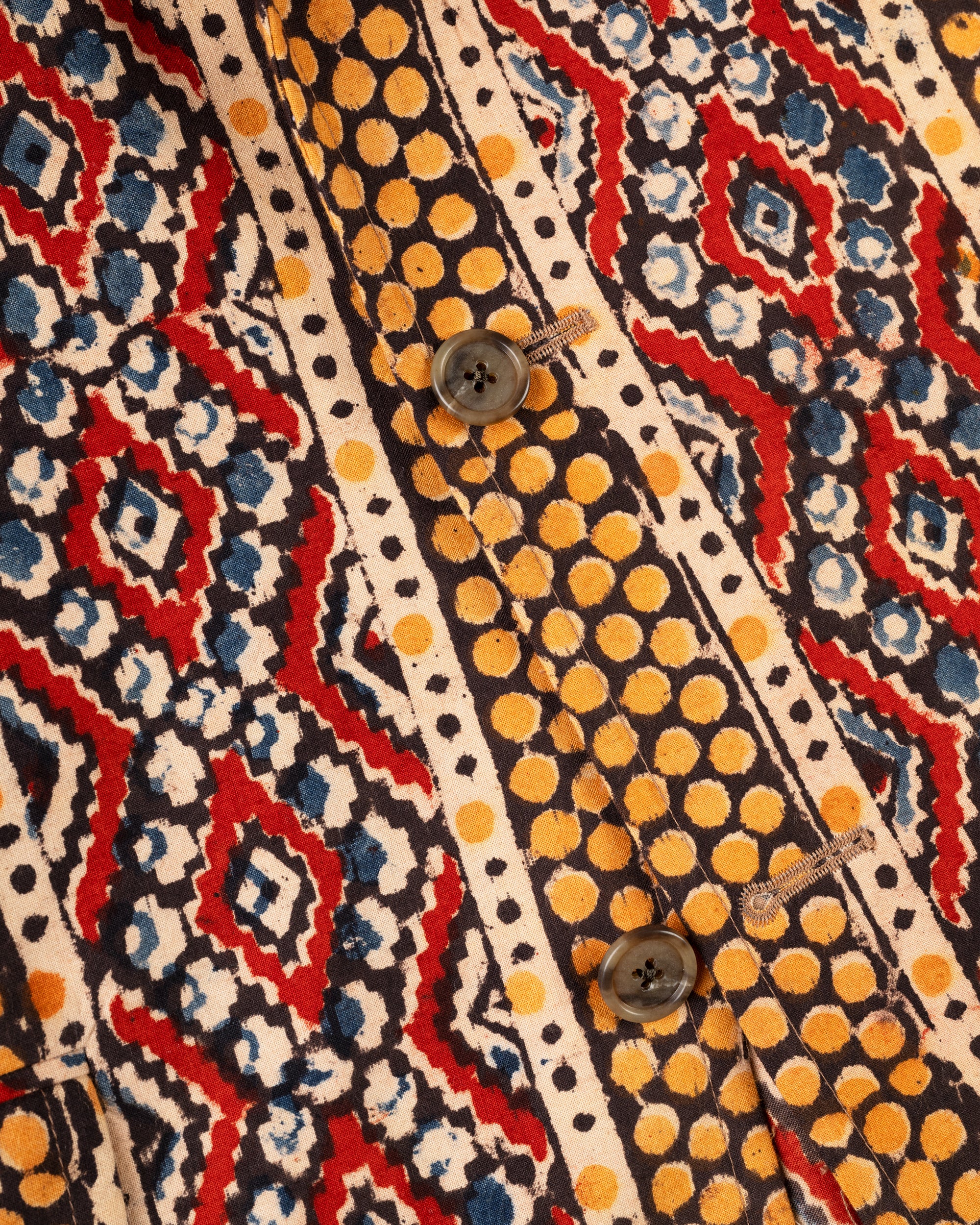 Made-in-Canada Rust, Red & Brown Batik Print Authentic Madras Sport Coat