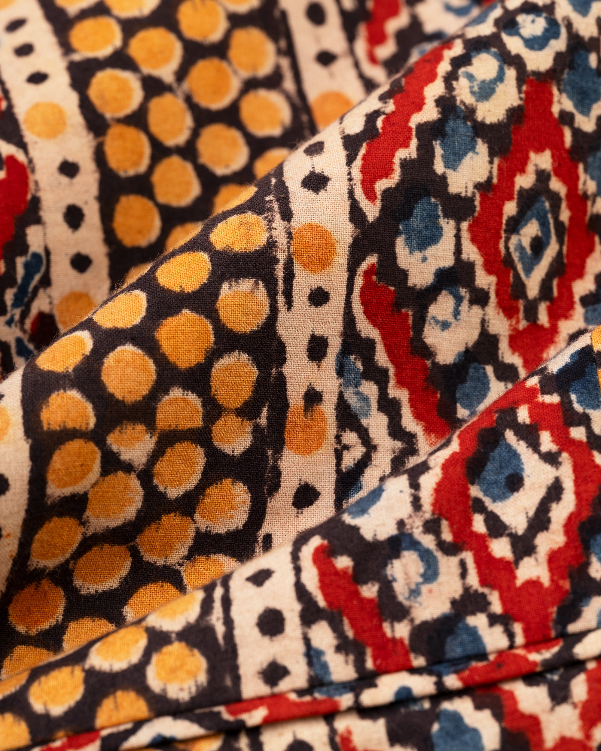 Made-in-Canada Rust, Red & Brown Batik Print Authentic Madras Sport Coat
