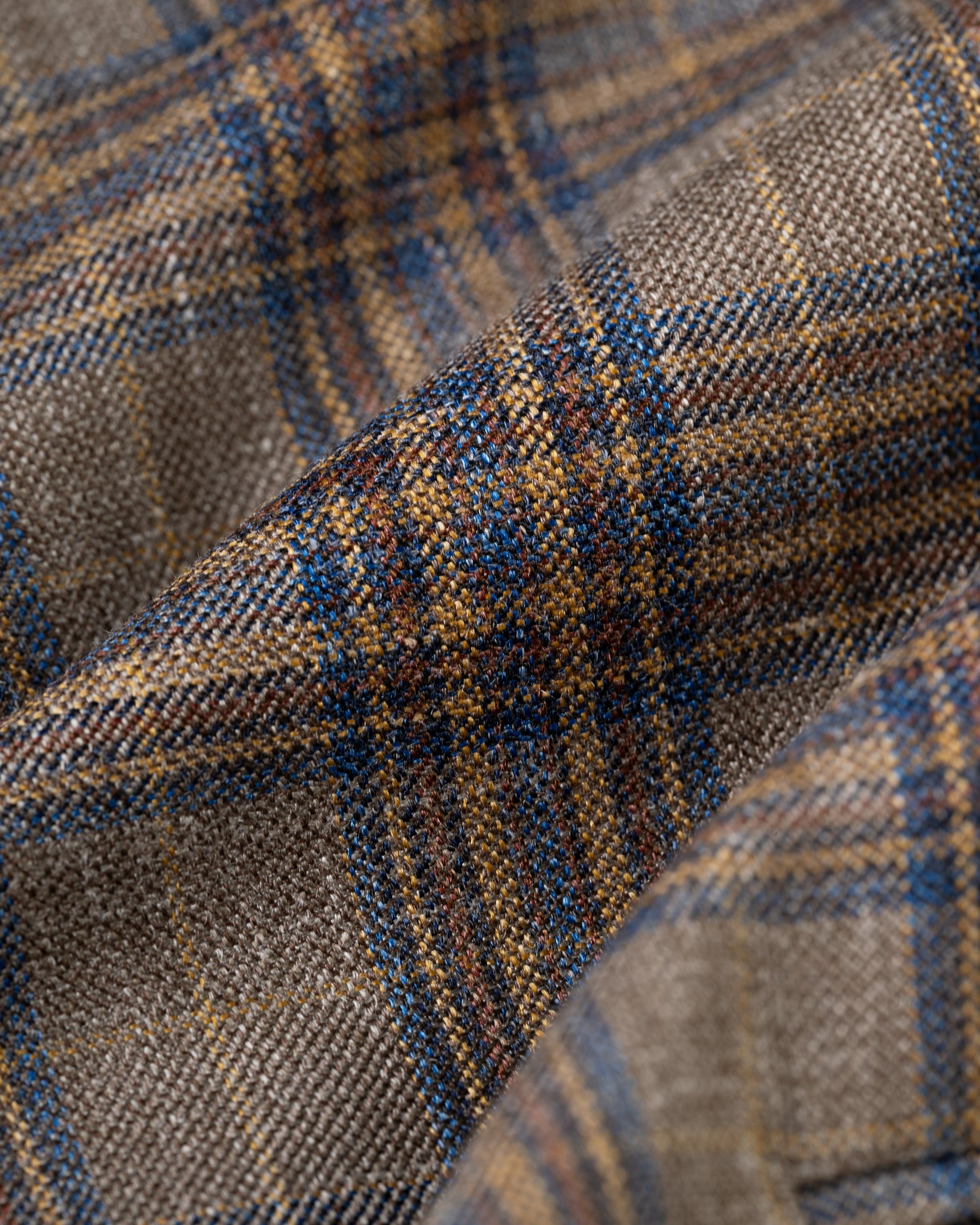 Made-in-Canada Light Brown Plaid Wool/Linen Sport Coat