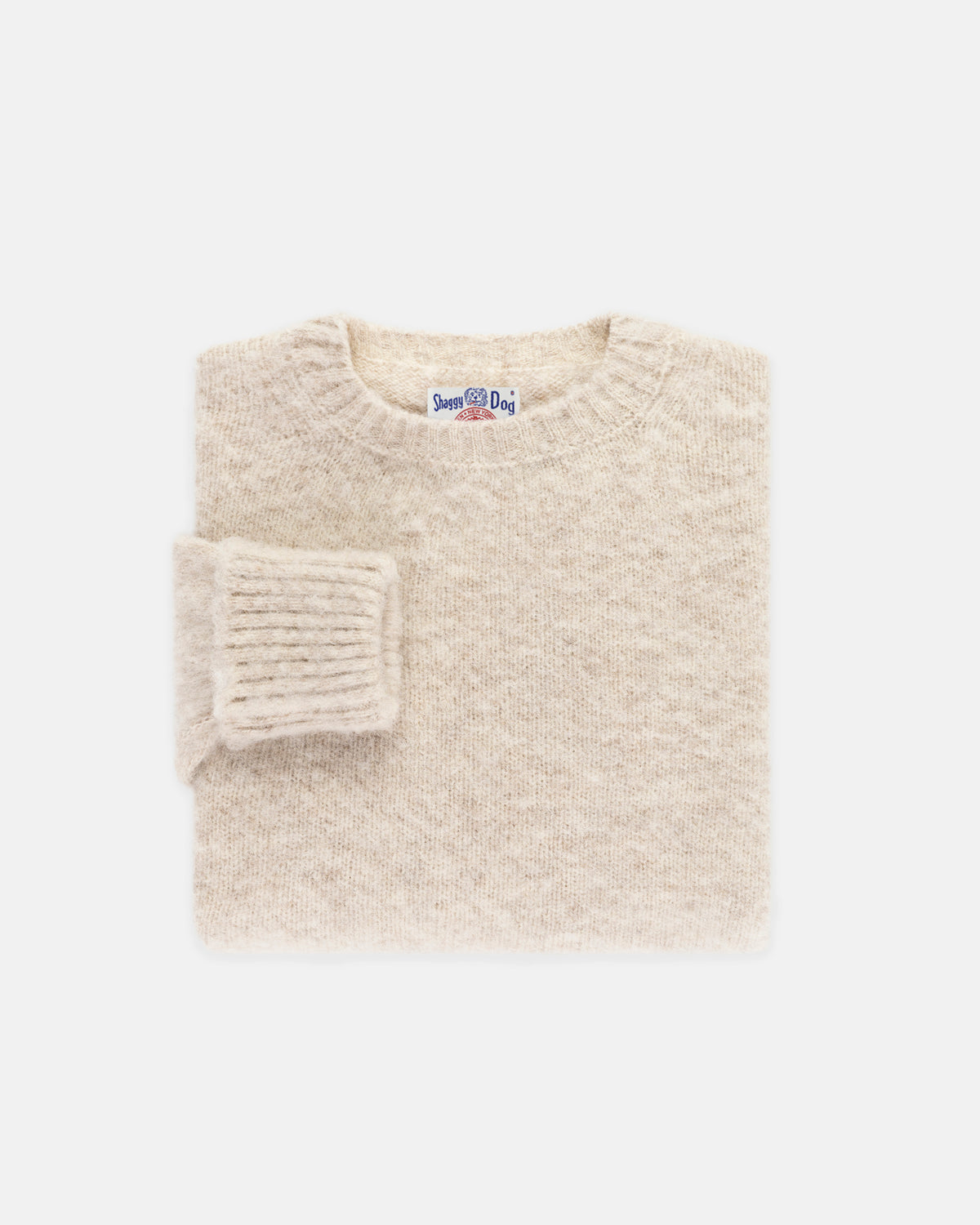 Made-in-Scotland Ivory Shaggy Dog Sweater