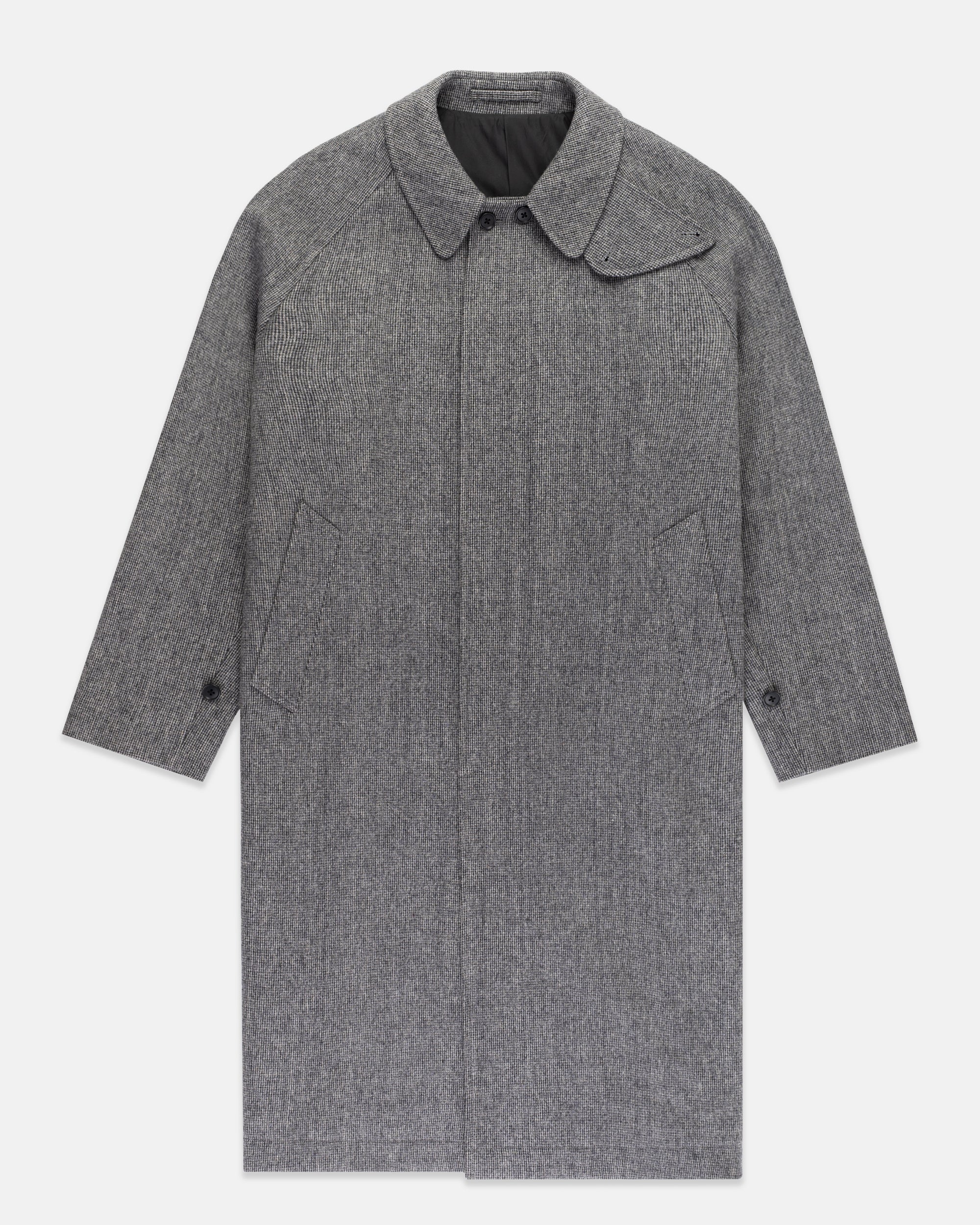 ジャケット・アウター J.PRESS the balmacaan coat size M Grey Barleycorn British Tweed Balmacaan