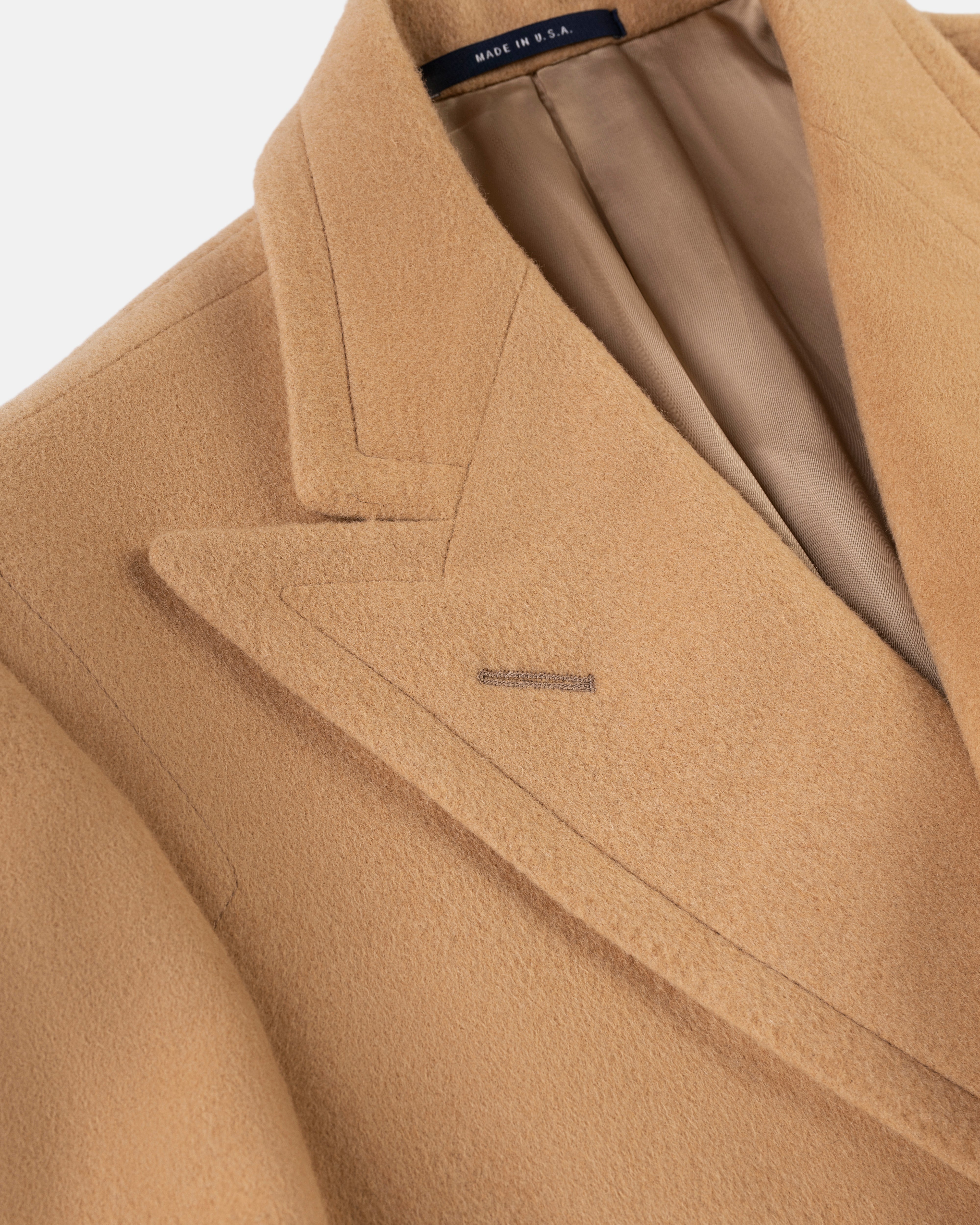 Camel Double Breasted Polo Coat | Men's Coats and Outerwear - J. Press