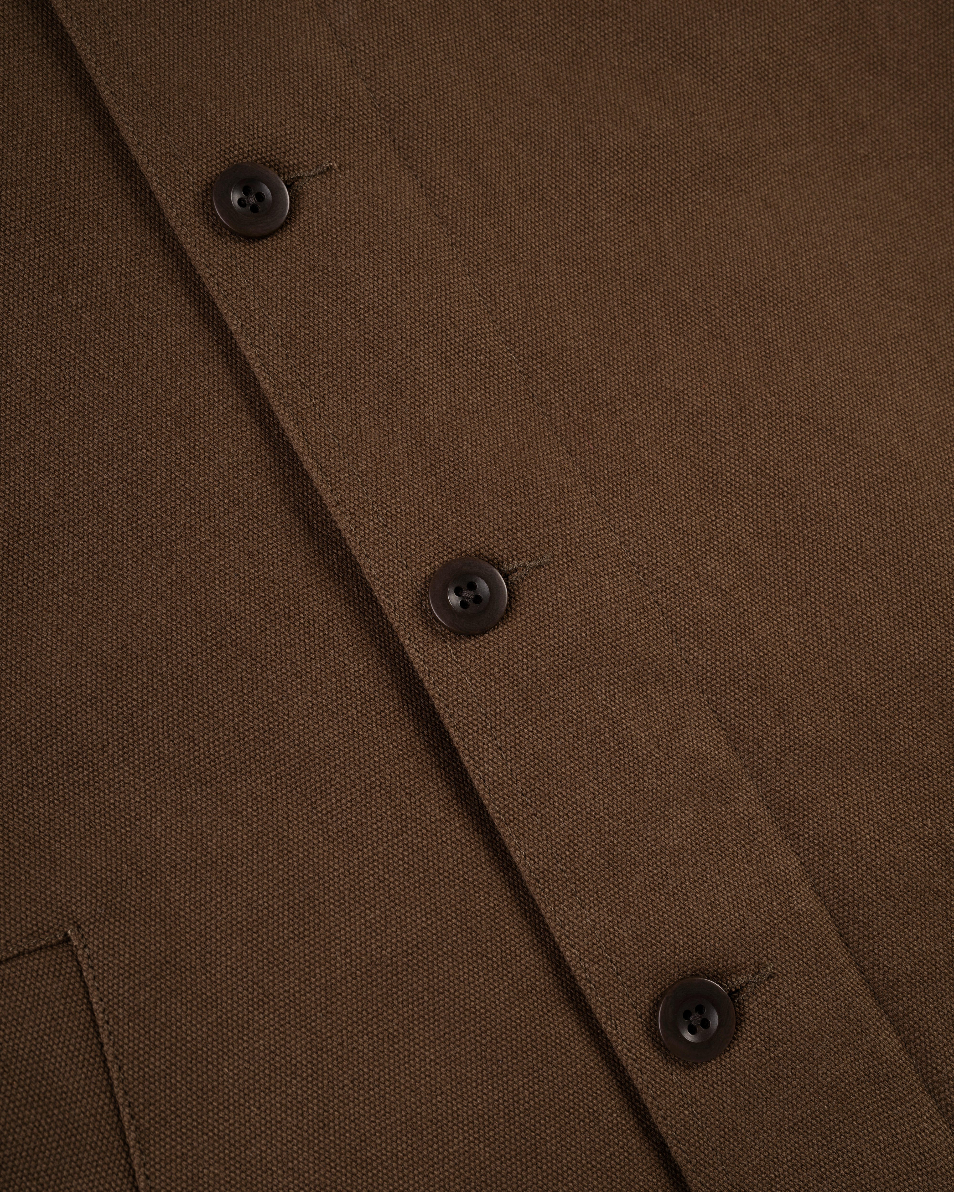 Olive Fleece-lined Canvas Deck Jacket
