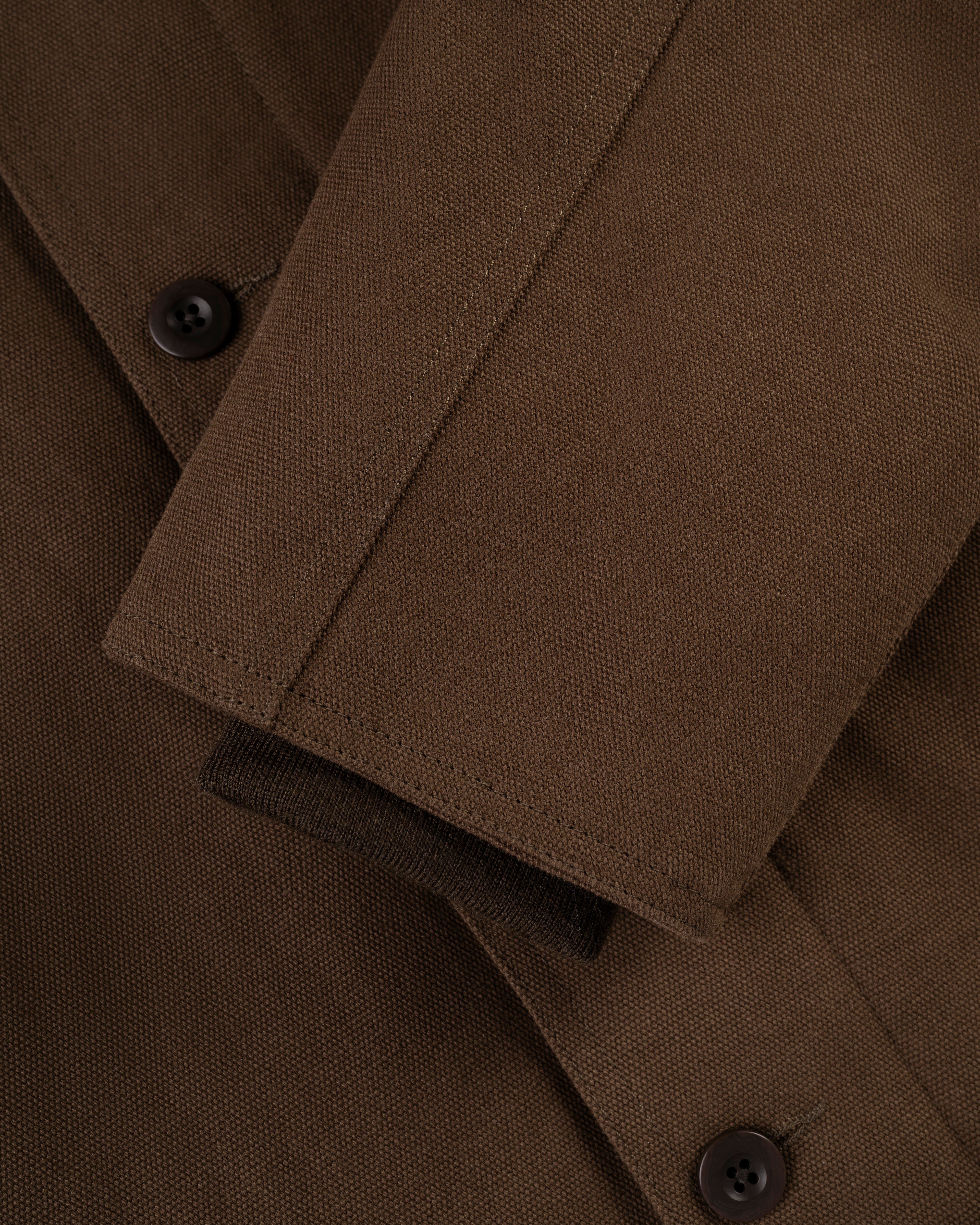 Olive Fleece-lined Canvas Deck Jacket