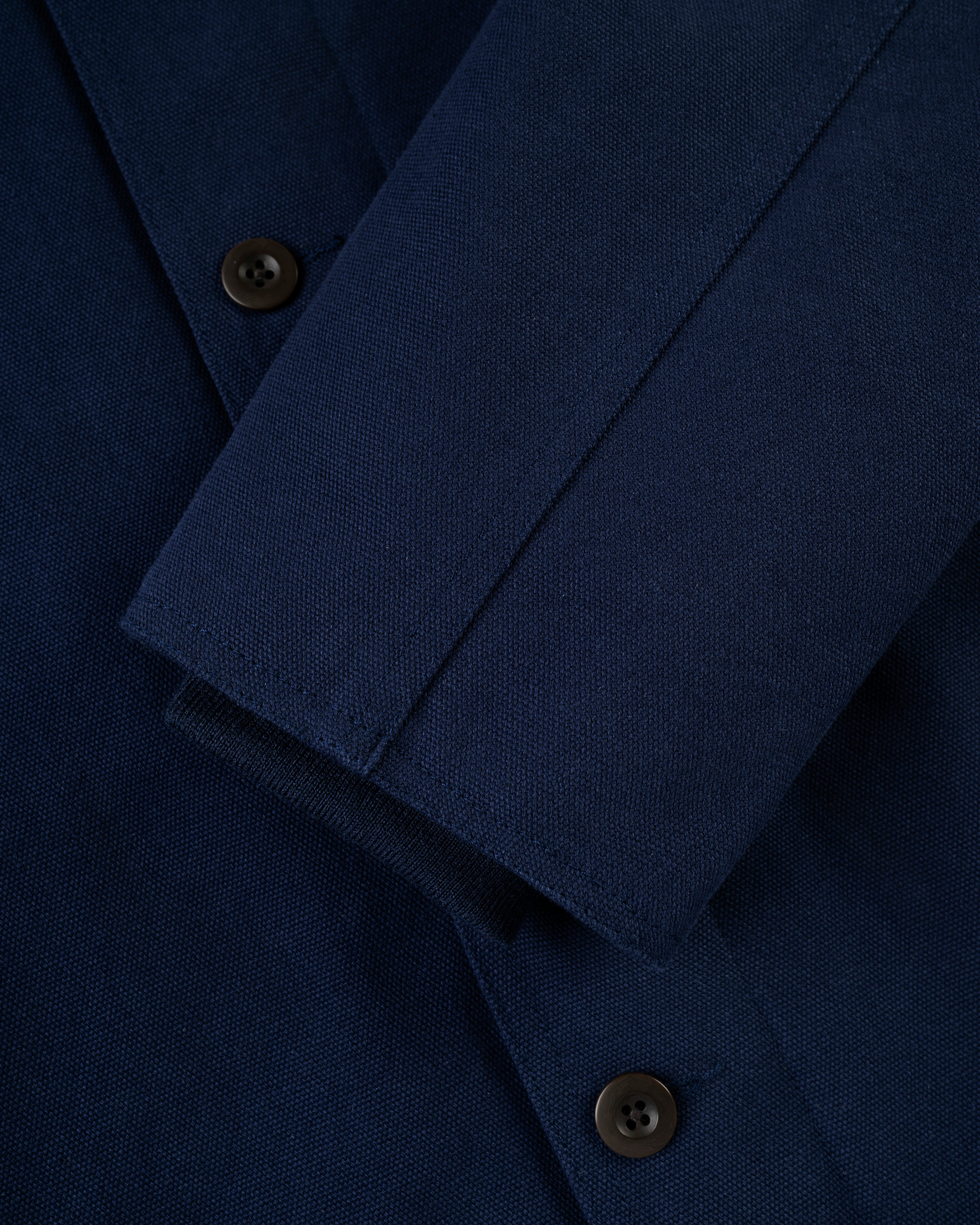 Navy Fleece-lined Canvas Deck Jacket