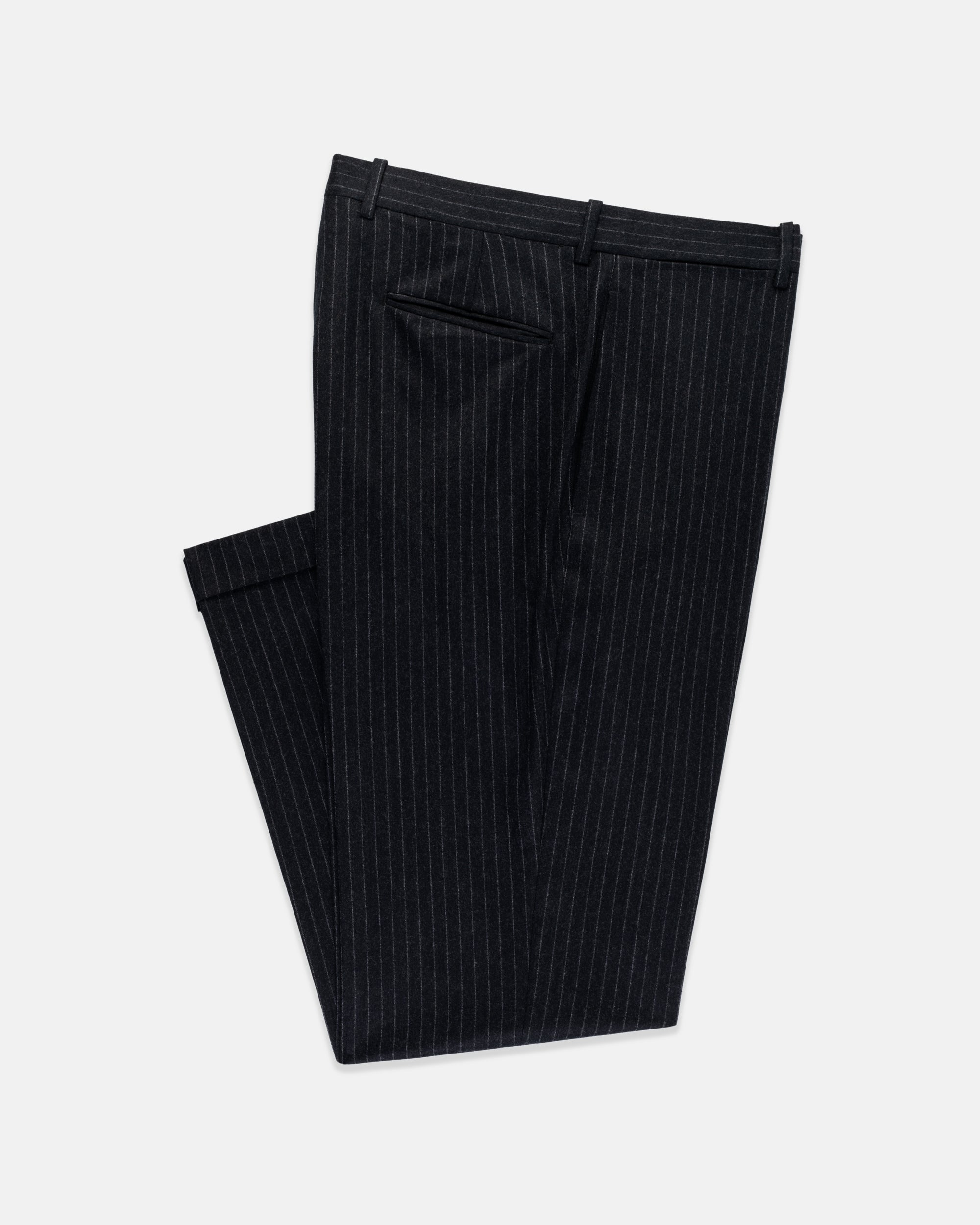 Charcoal Chalkstripe Flannel Suit | Men's Suits - Men's Dress Clothes