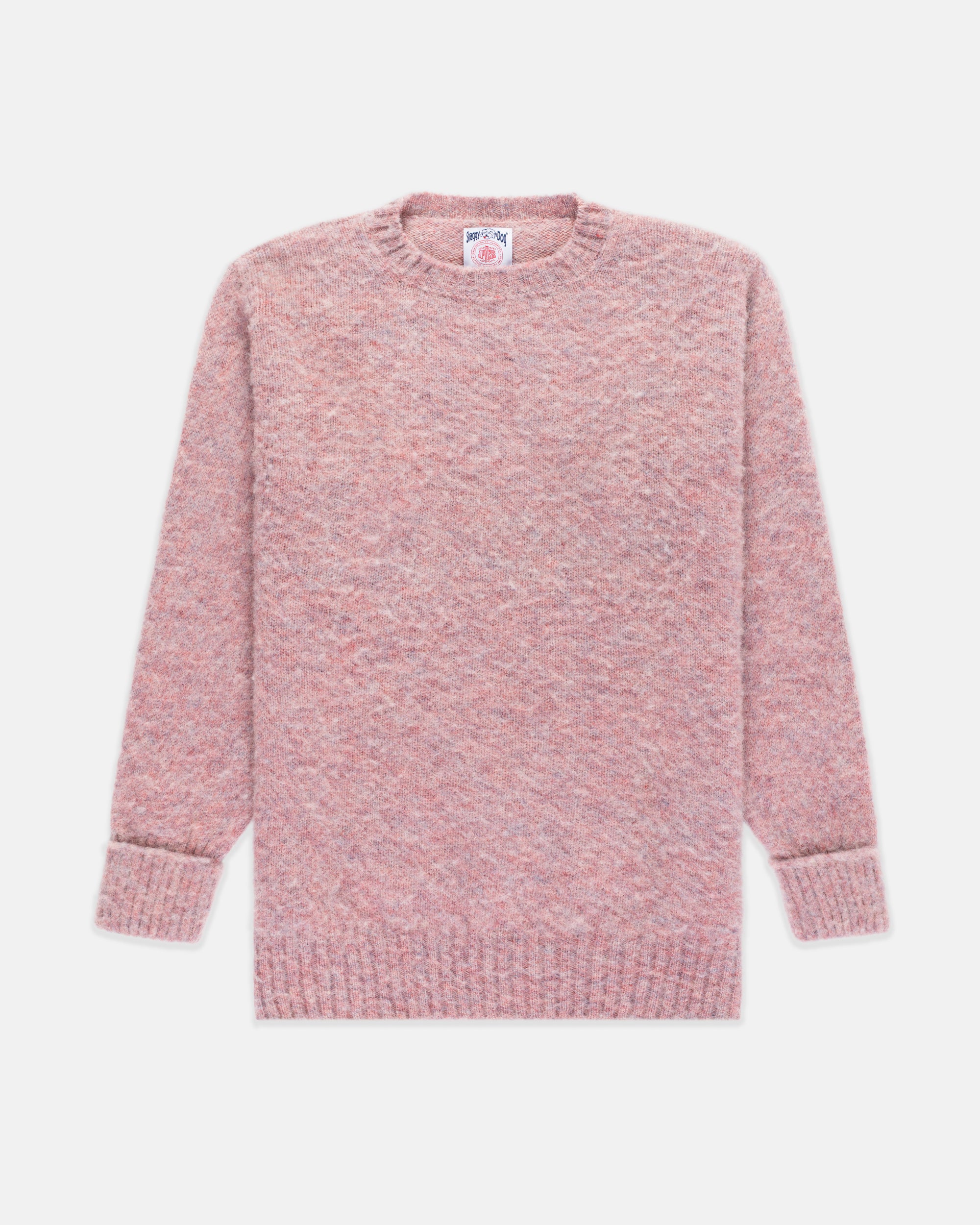 Shaggy Dog Sweater Dark Pink Mix - Classic Fit | Men's Sweaters