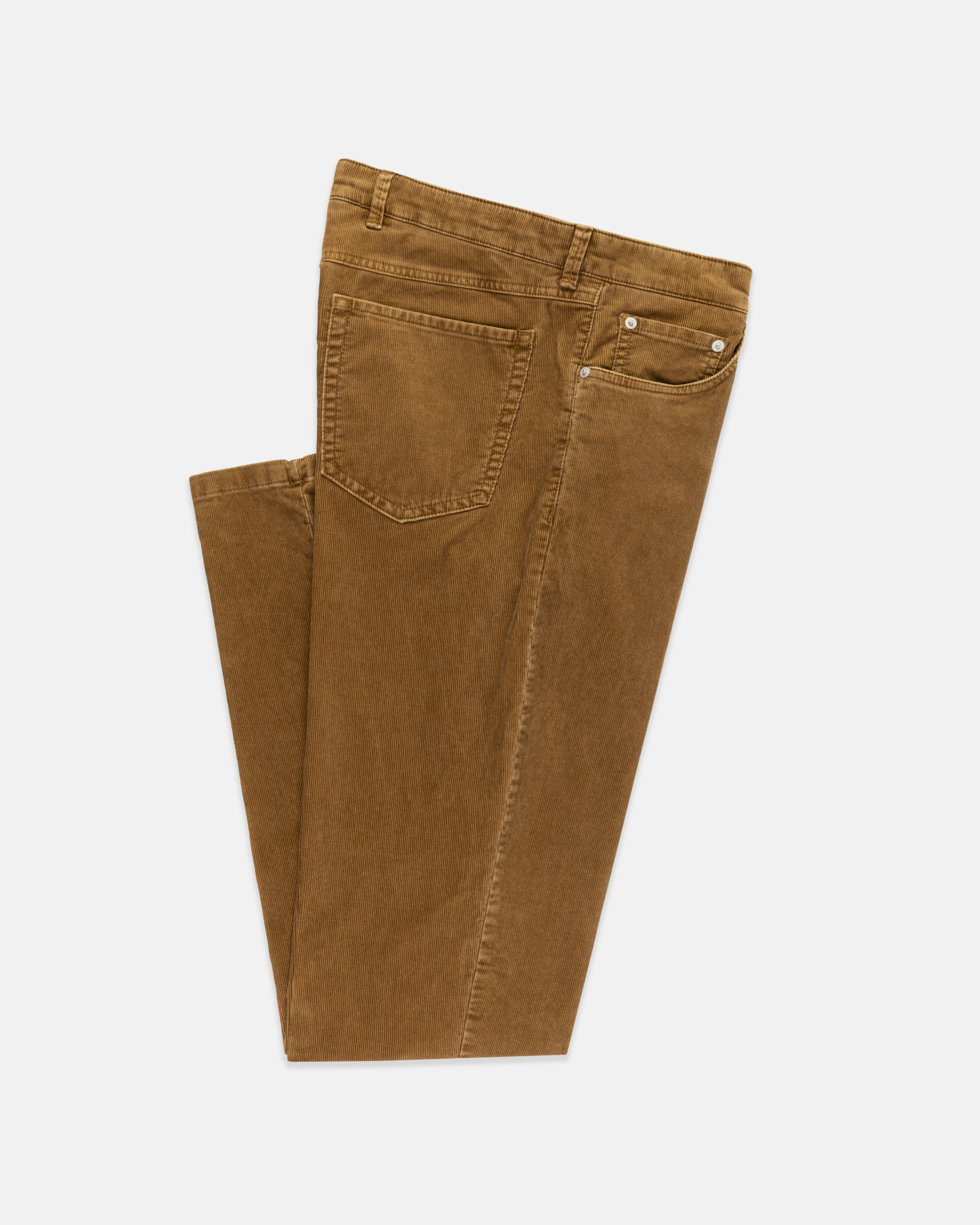 Tan 5-Pocket Corduroy Pant