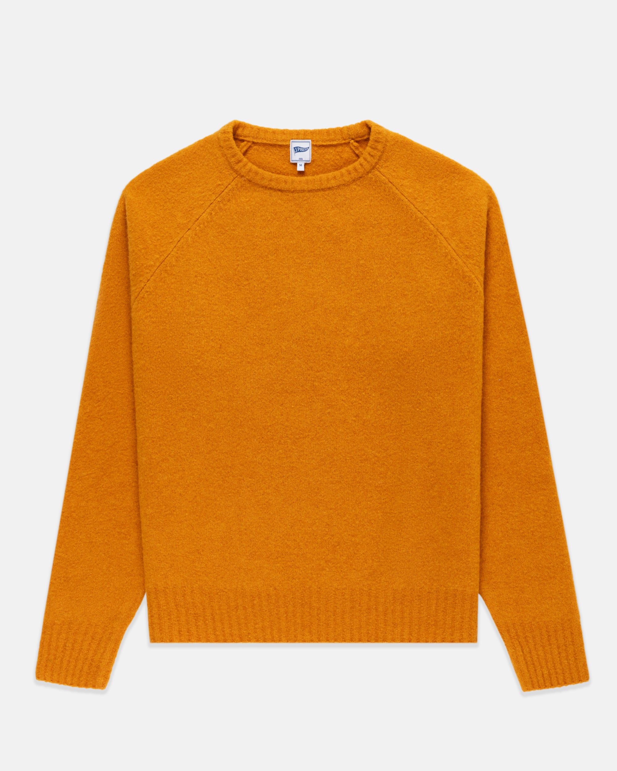 Solid Orange Crewneck Sweater - Trim Fit