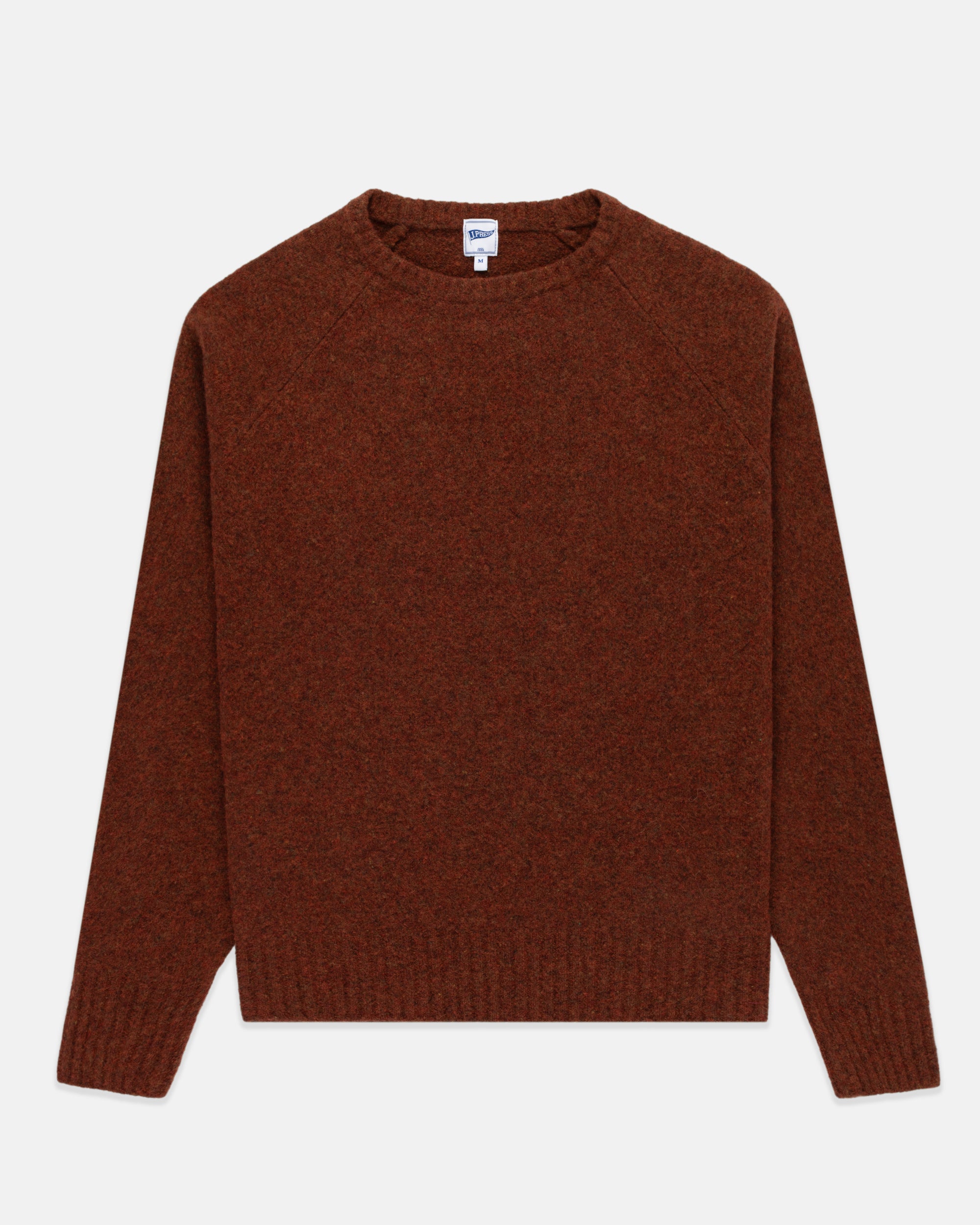 Solid Rust Crewneck Sweater - Trim Fit