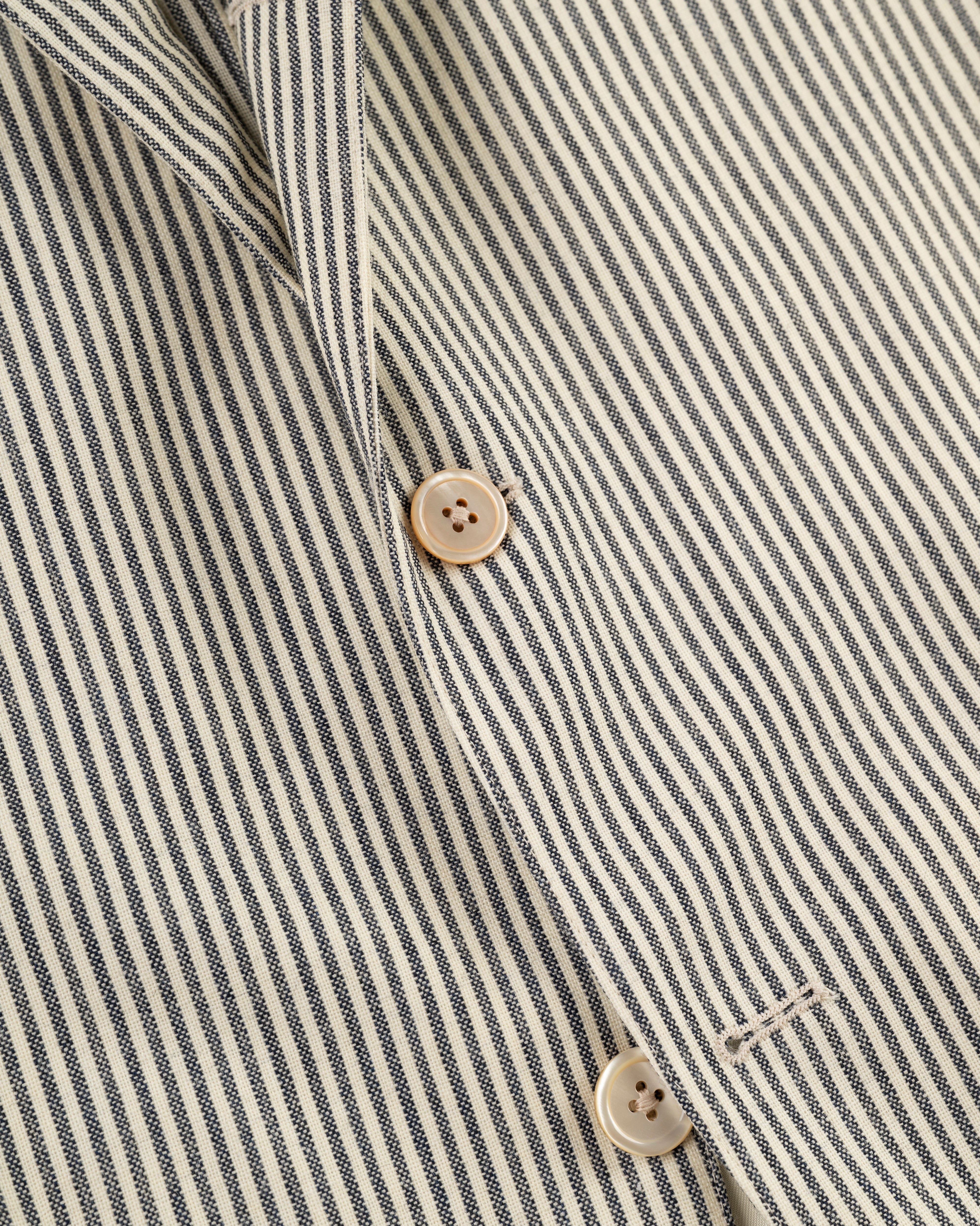 Made-in-USA Cream & Grey Oxford Stripe Fox Air Wool Sport Coat