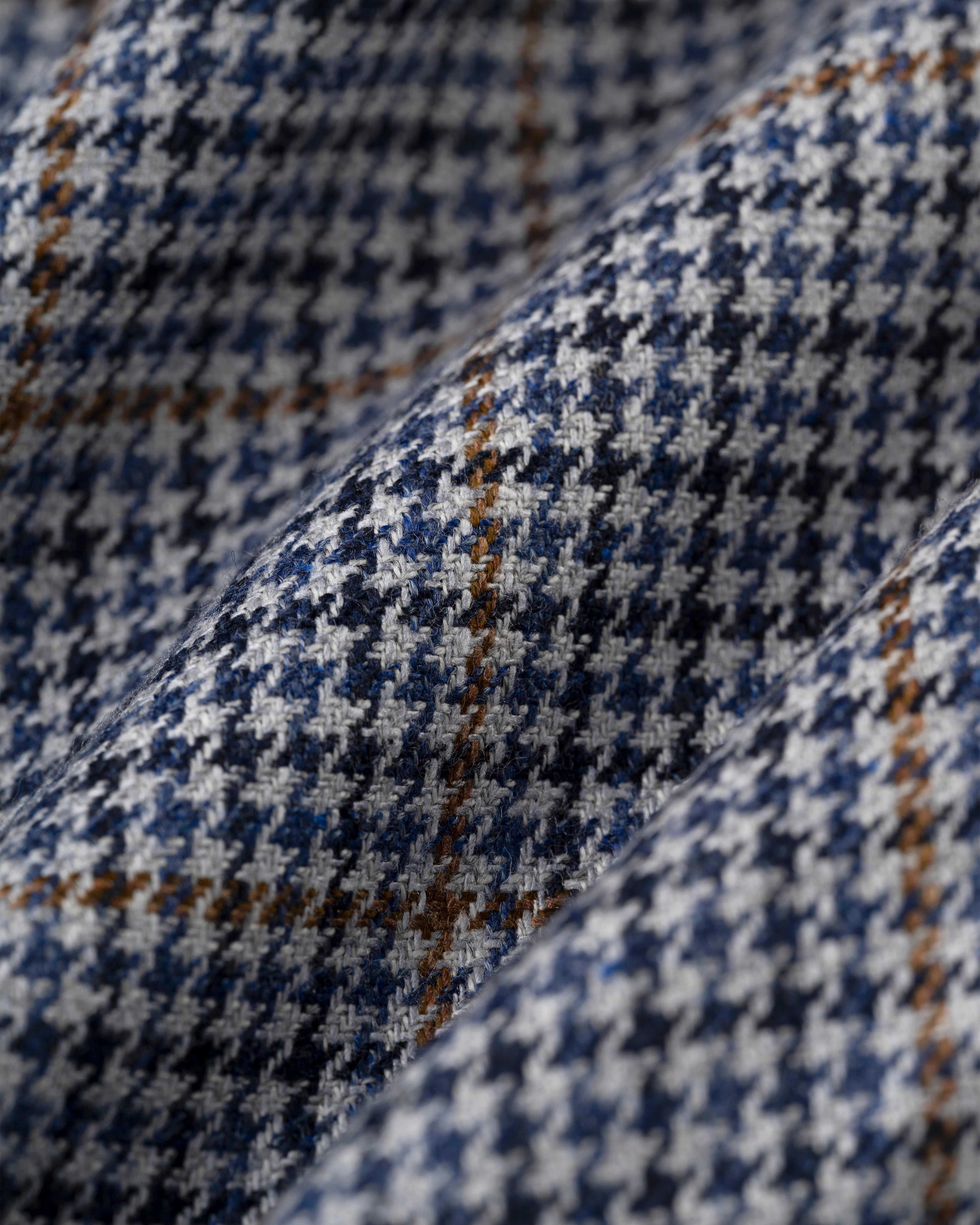 Made-in-Canada Blue & Copper Check Silk/Wool Sport Coat