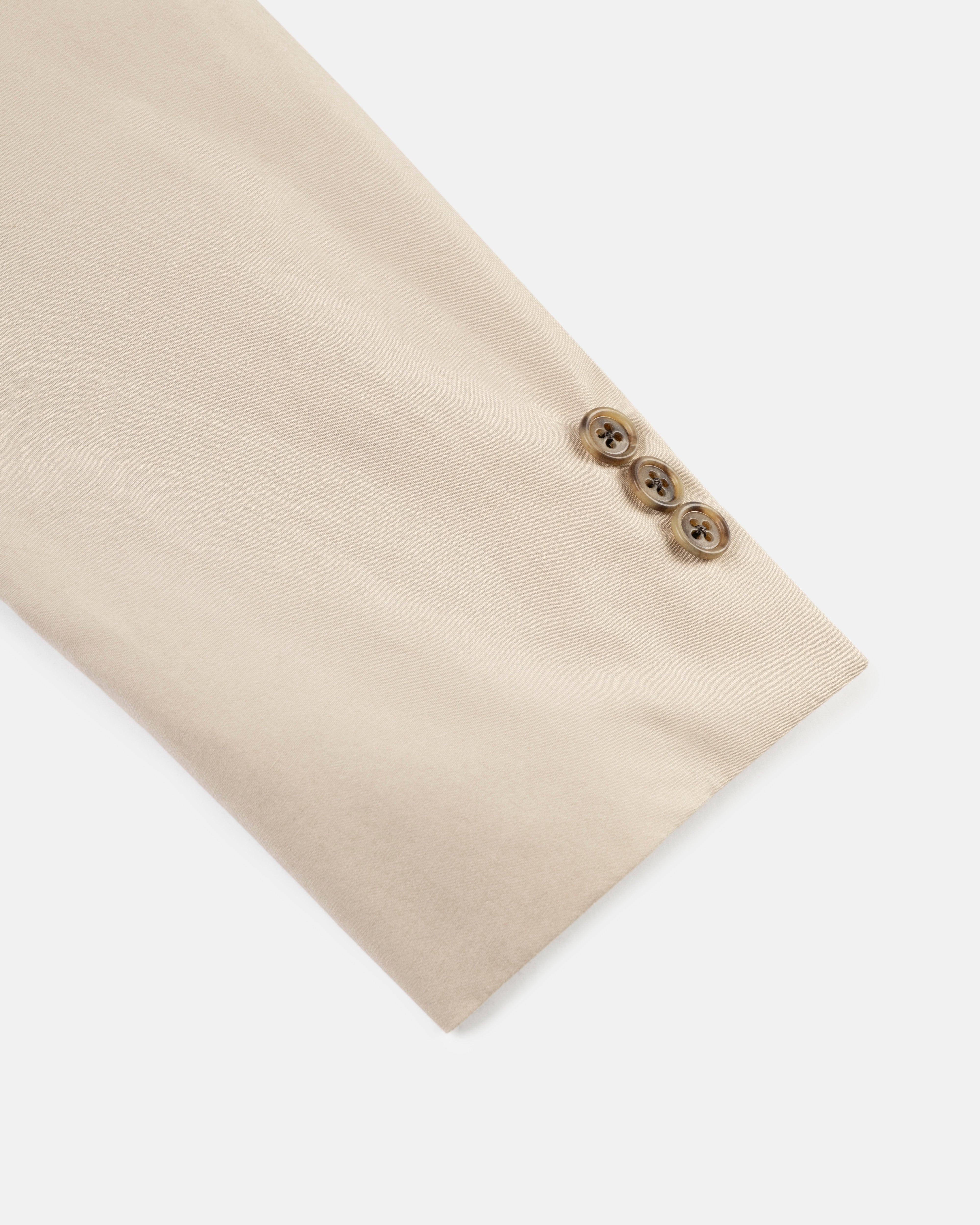 Made-in-Canada Solid Tan Cotton Poplin Suit