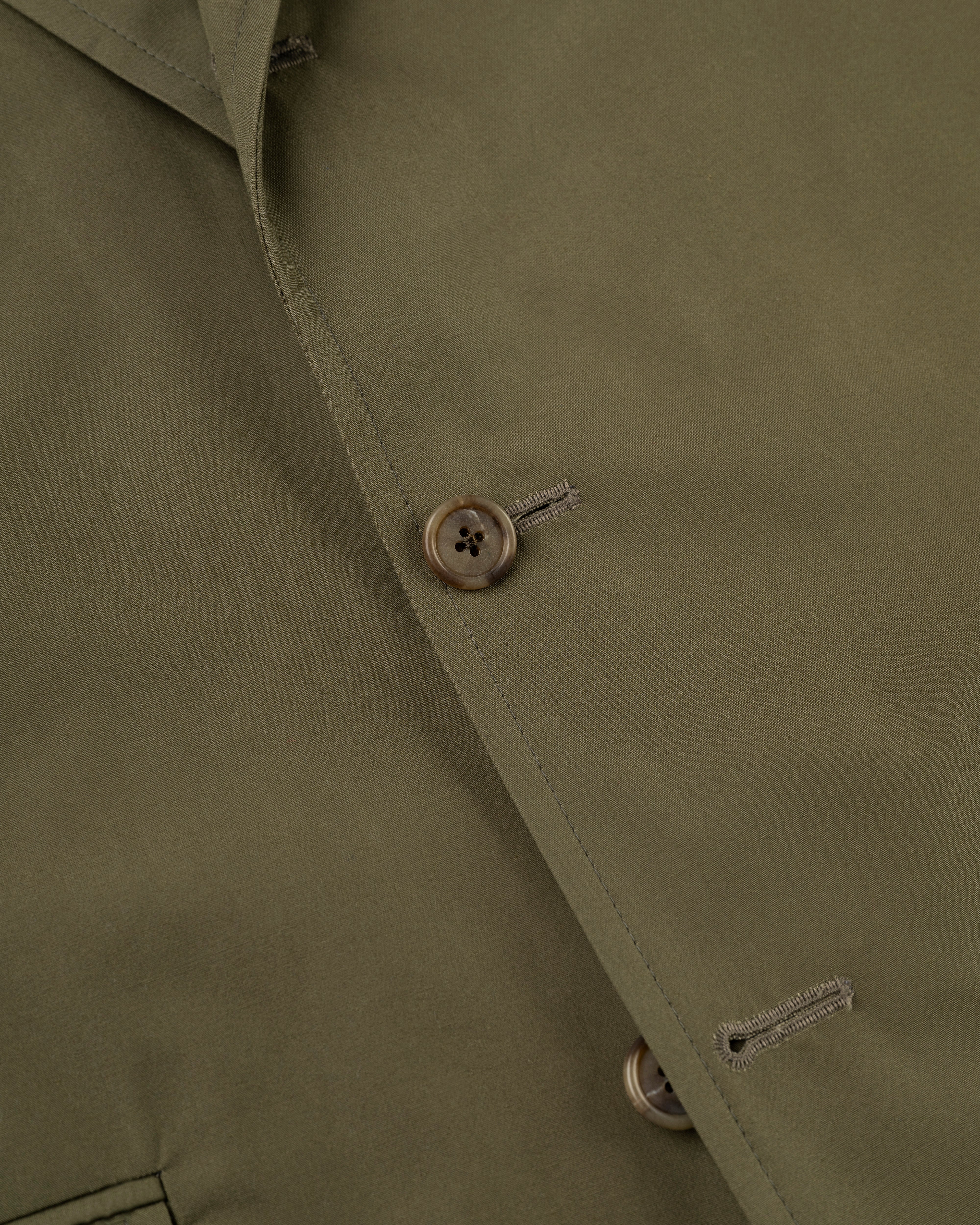 Made-in-Canada Solid Olive Cotton Poplin Suit