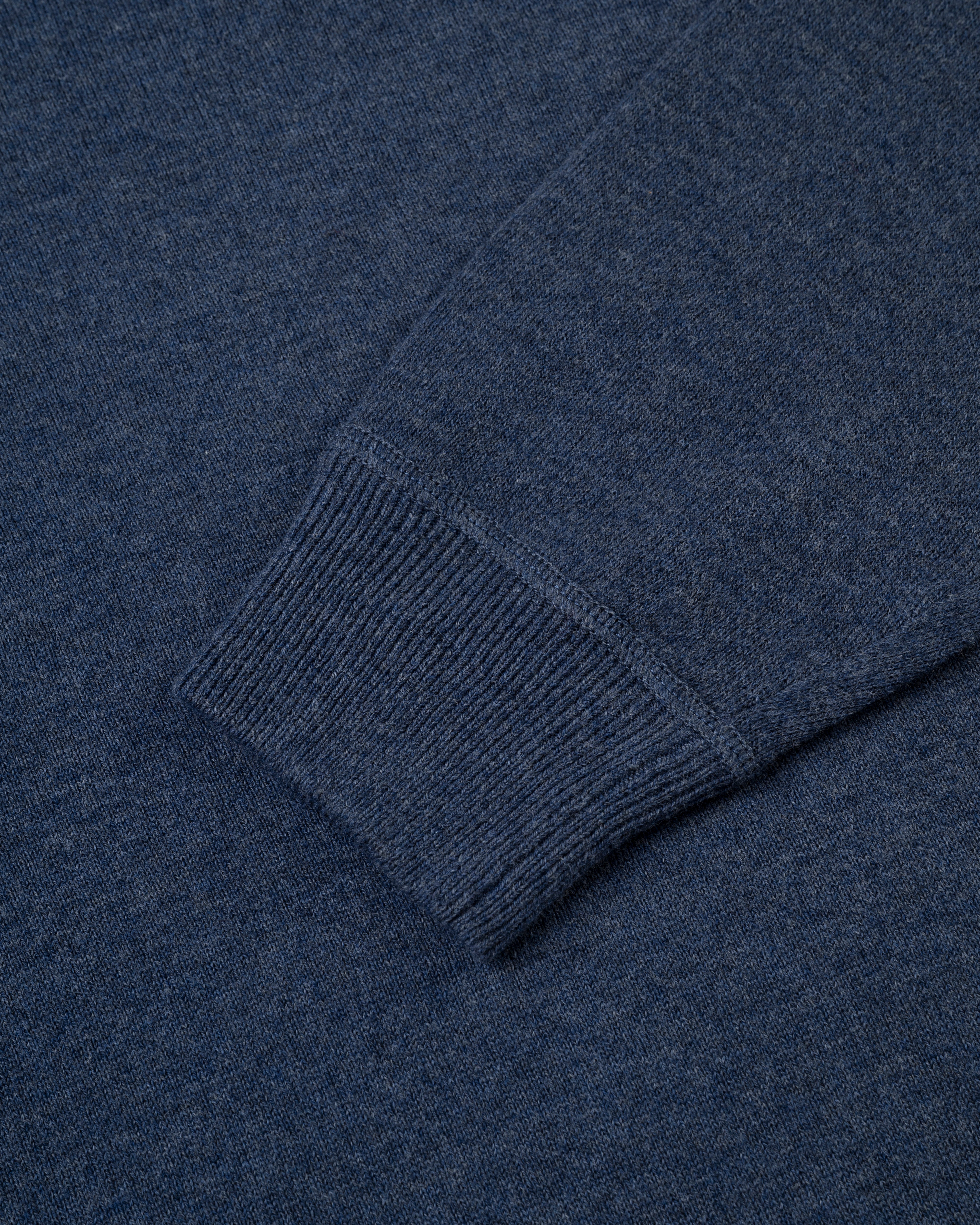 Medium Blue Cotton/Wool Crewneck Sweatshirt