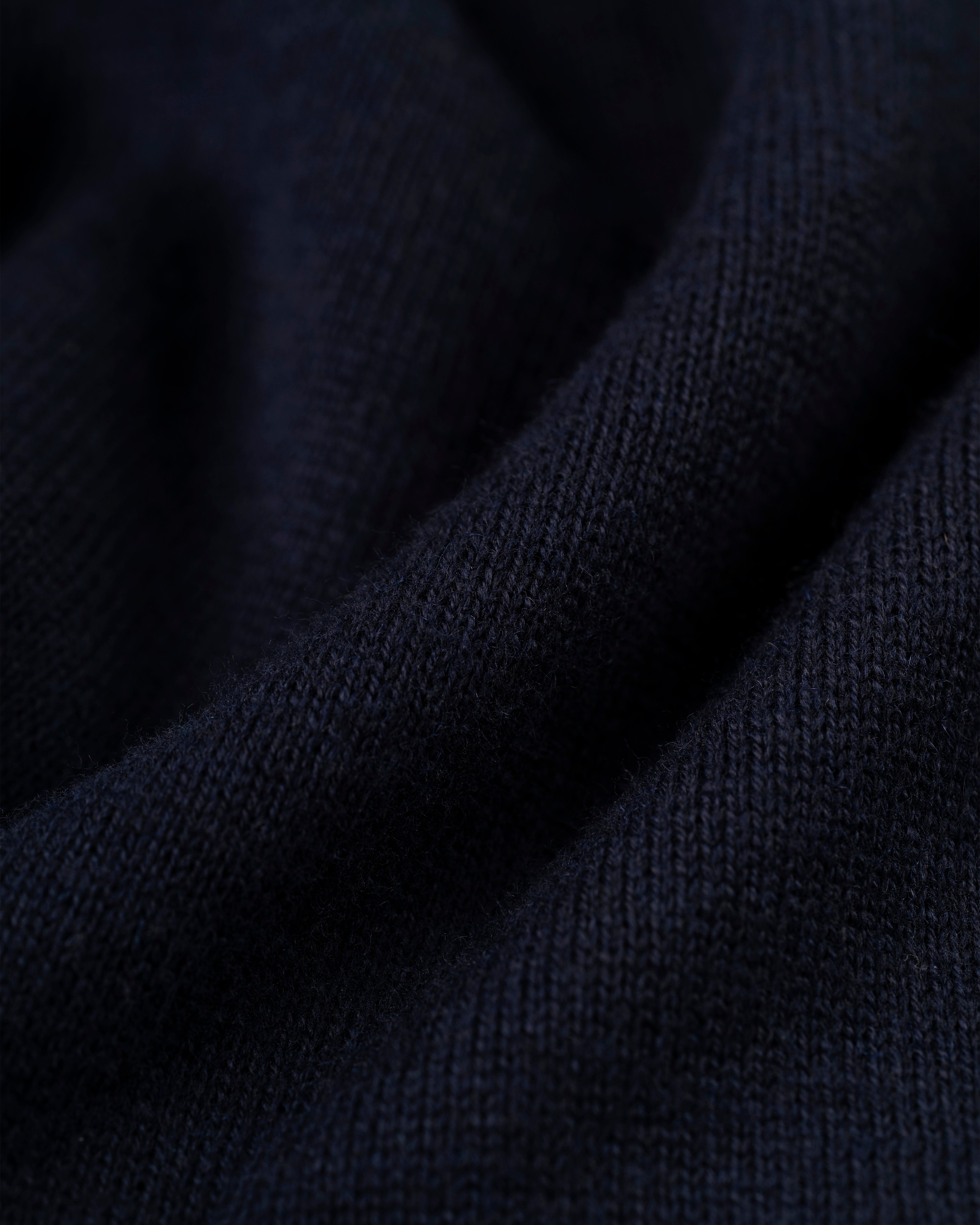 Navy Cotton-Cashmere Quarter-Zip Sweater