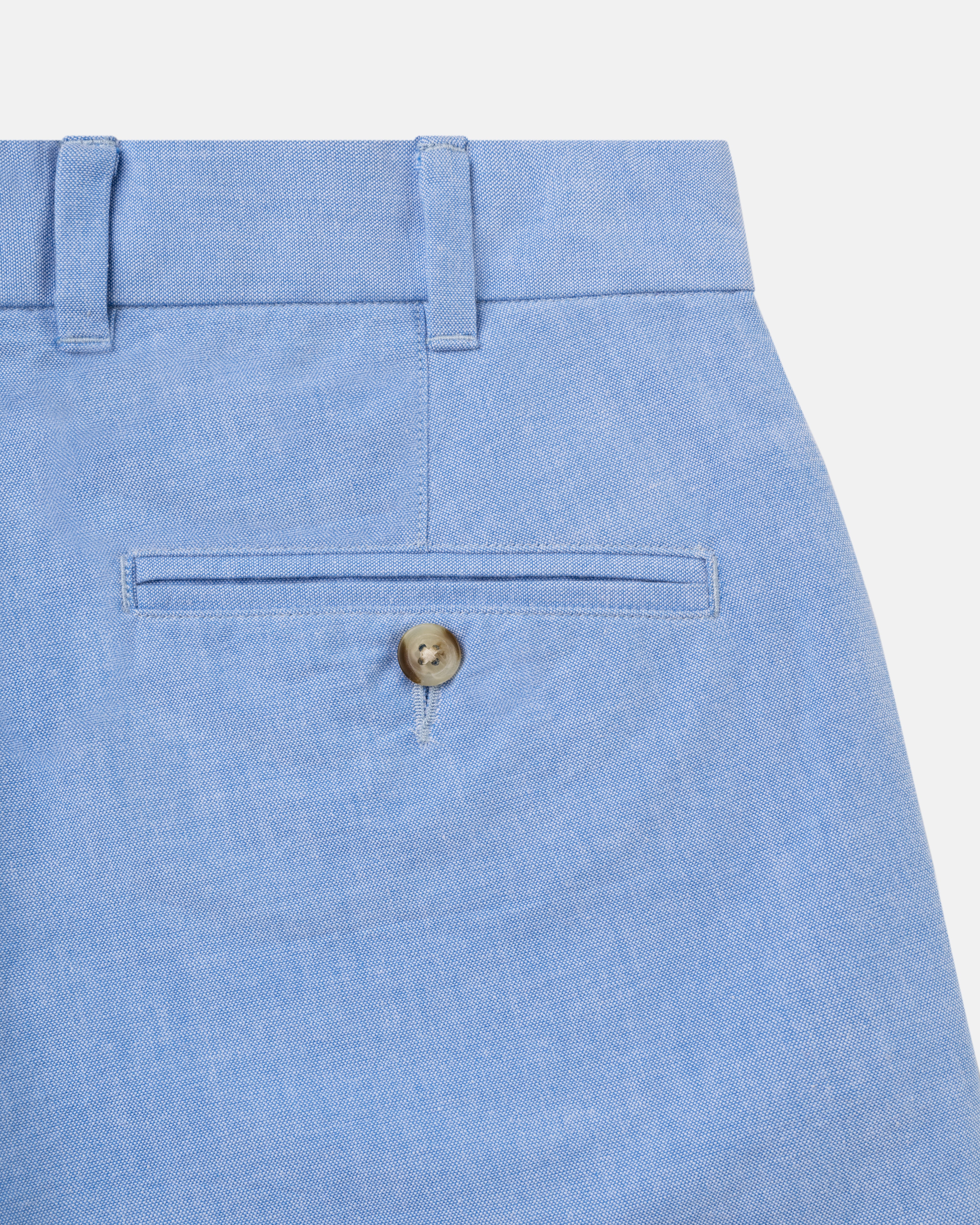 Blue Oxford Cloth Shorts - Trim Fit