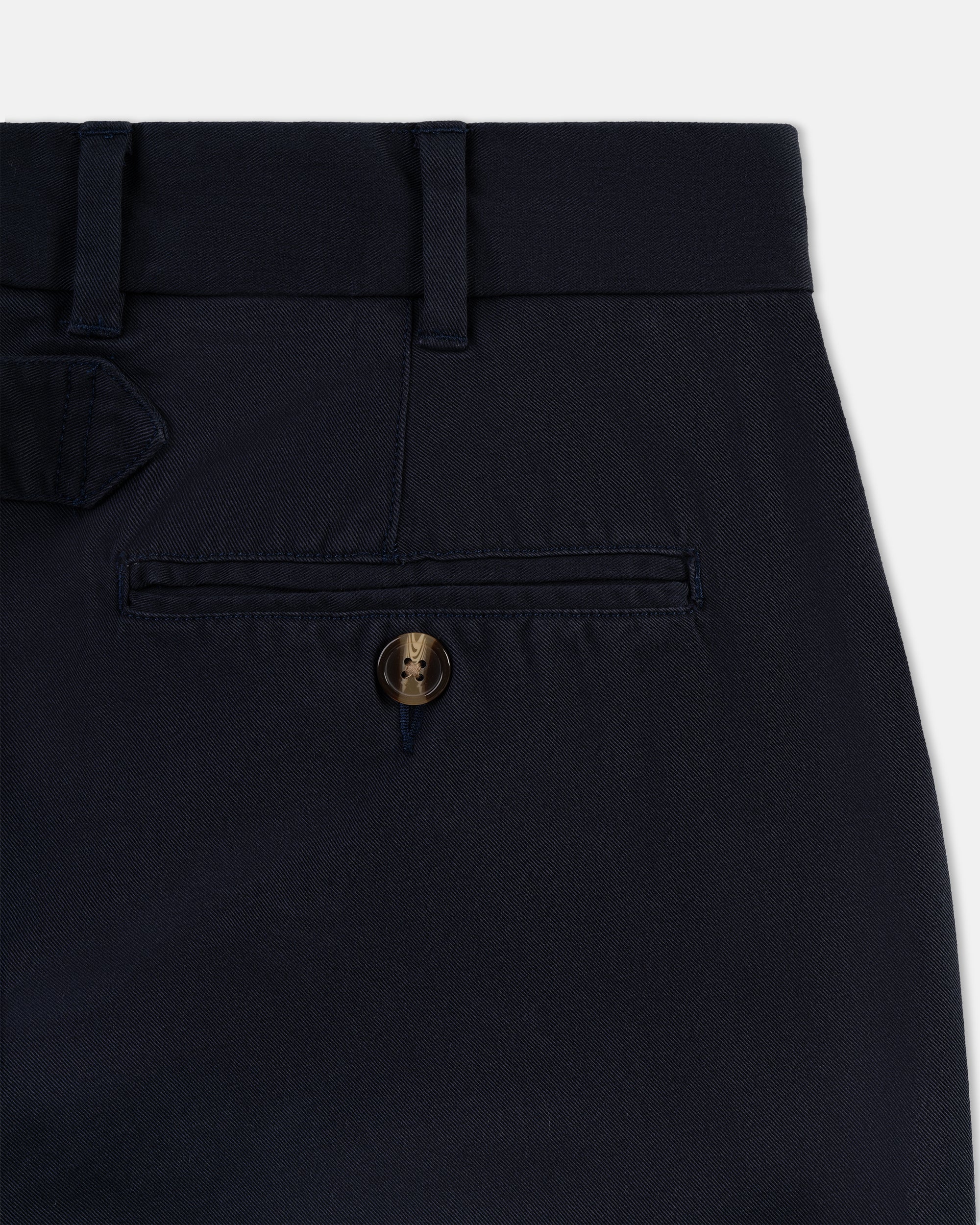 Cotton Chino Cinch-Back Pants - Navy | J.Press