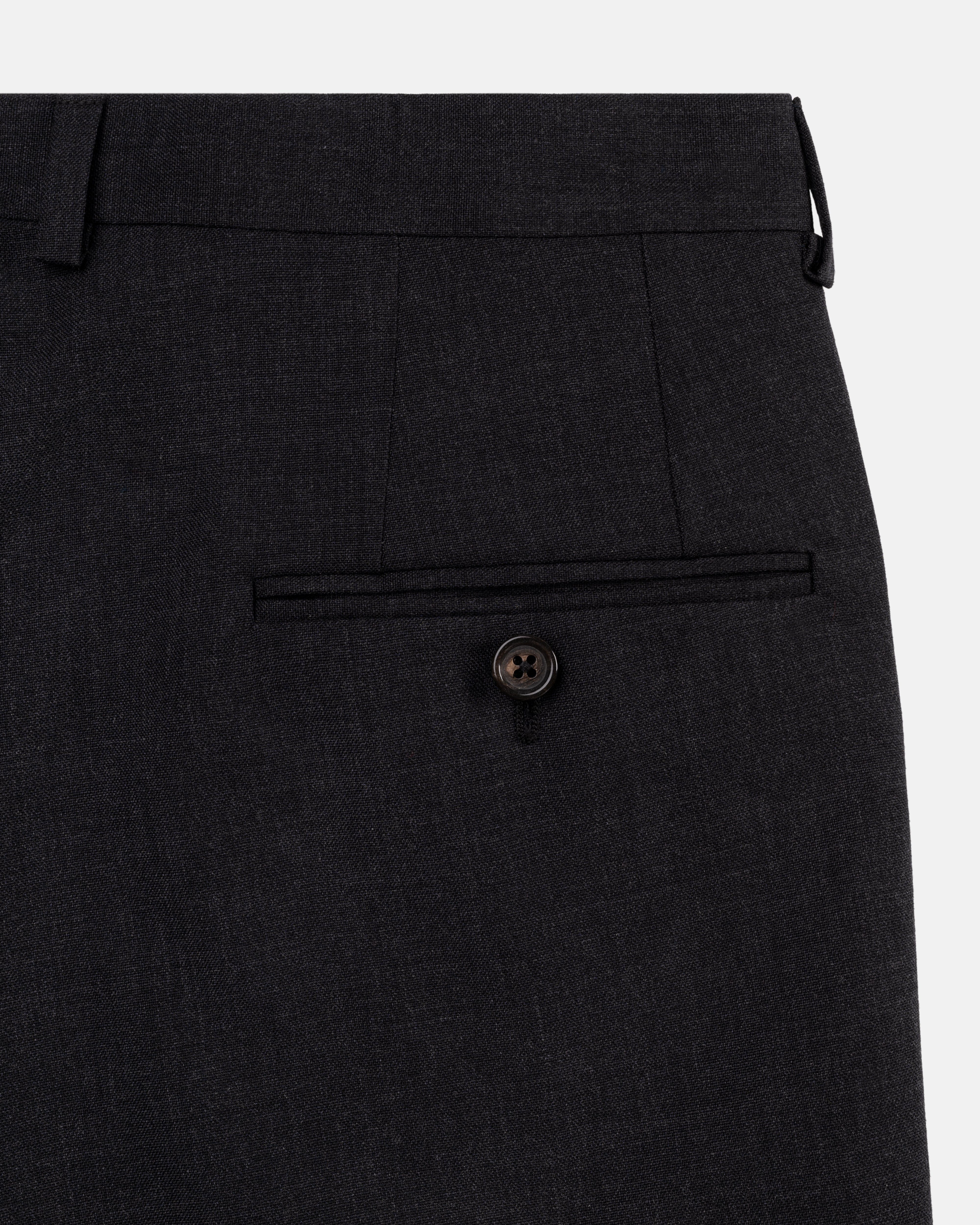 Solid Charcoal Wool Trouser | Men's Dress Pants | J. Press
