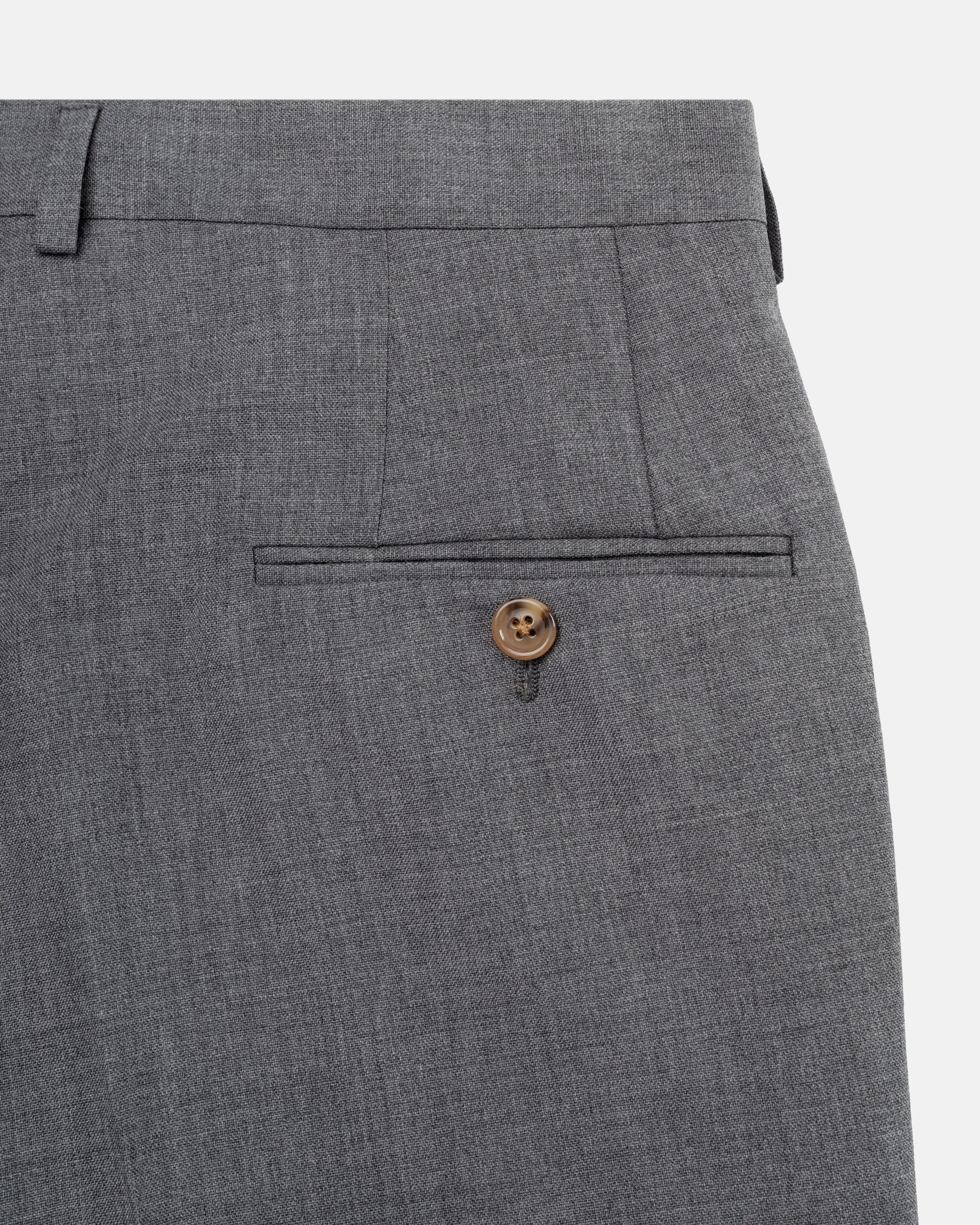 Solid Grey Wool Trouser | Men's Dress Pants | J. Press