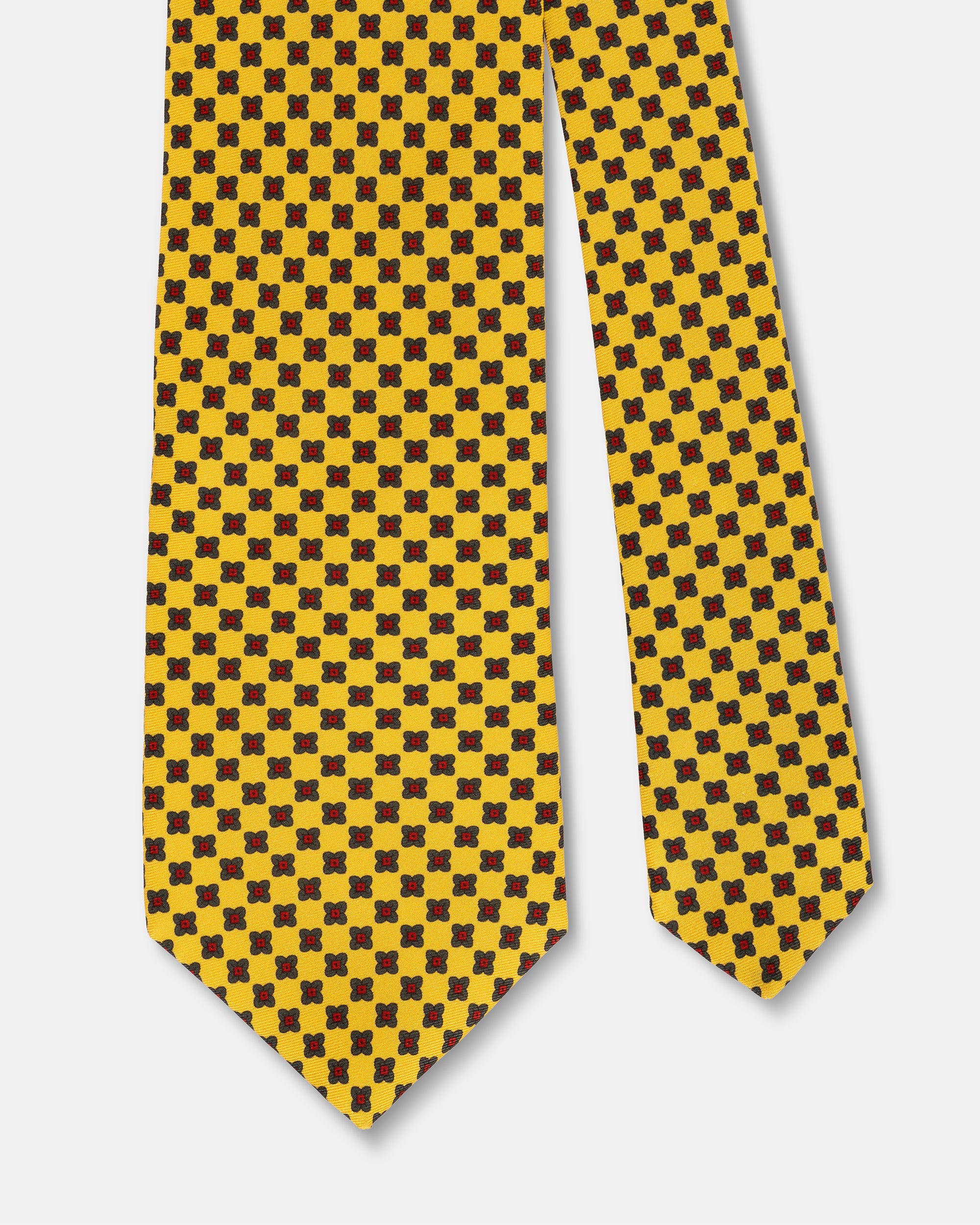 Made-in-UK Yellow Corolla Foulard Tie