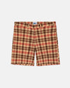 Tan, Brown & Red Madras Shorts - Trim Fit