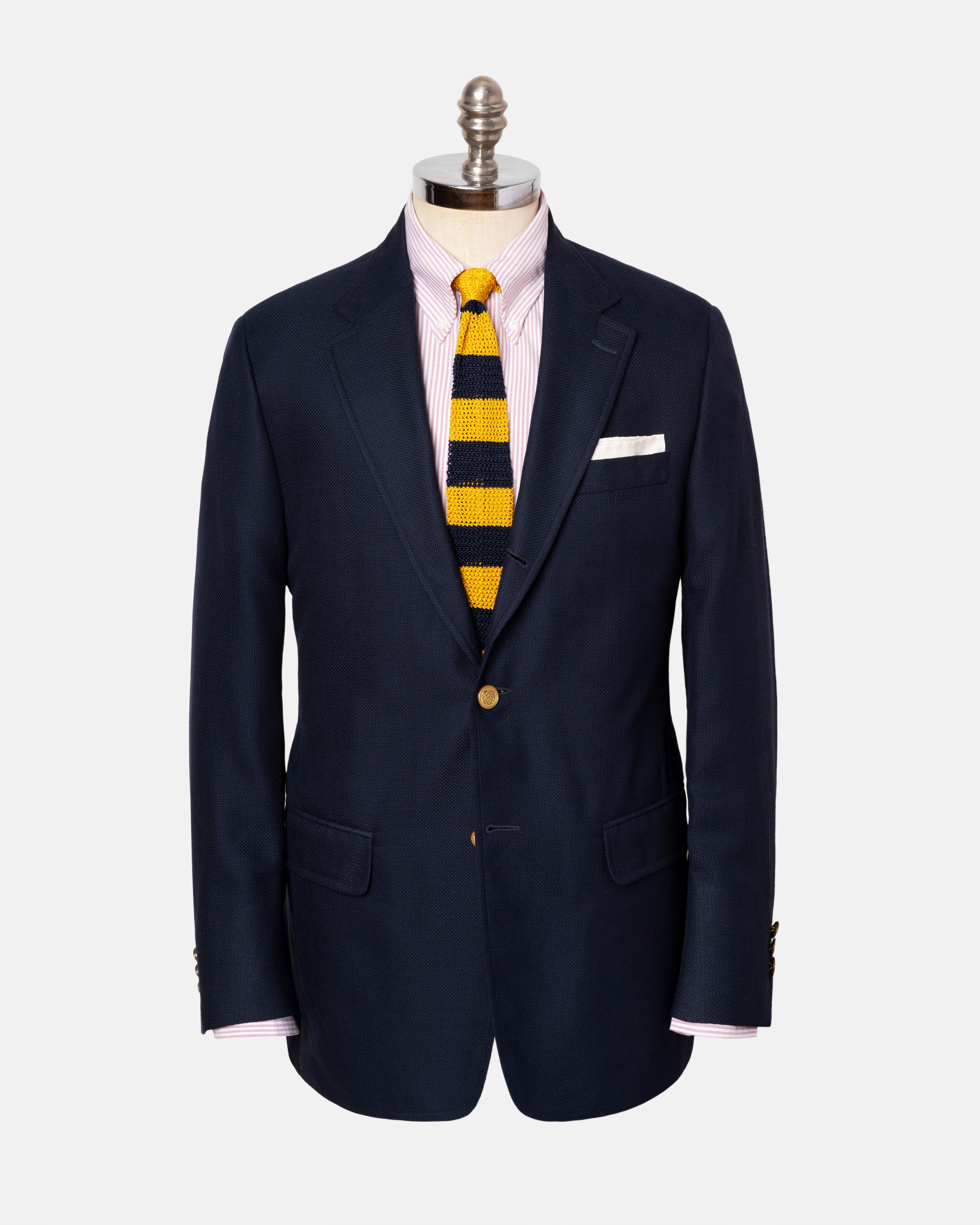 Navy Cotton/Wool Hopsack Blazer - Custom Make | J. PRESS