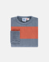 Made-in-USA Blue & Breton Chunky Cotton Stripe Sweater