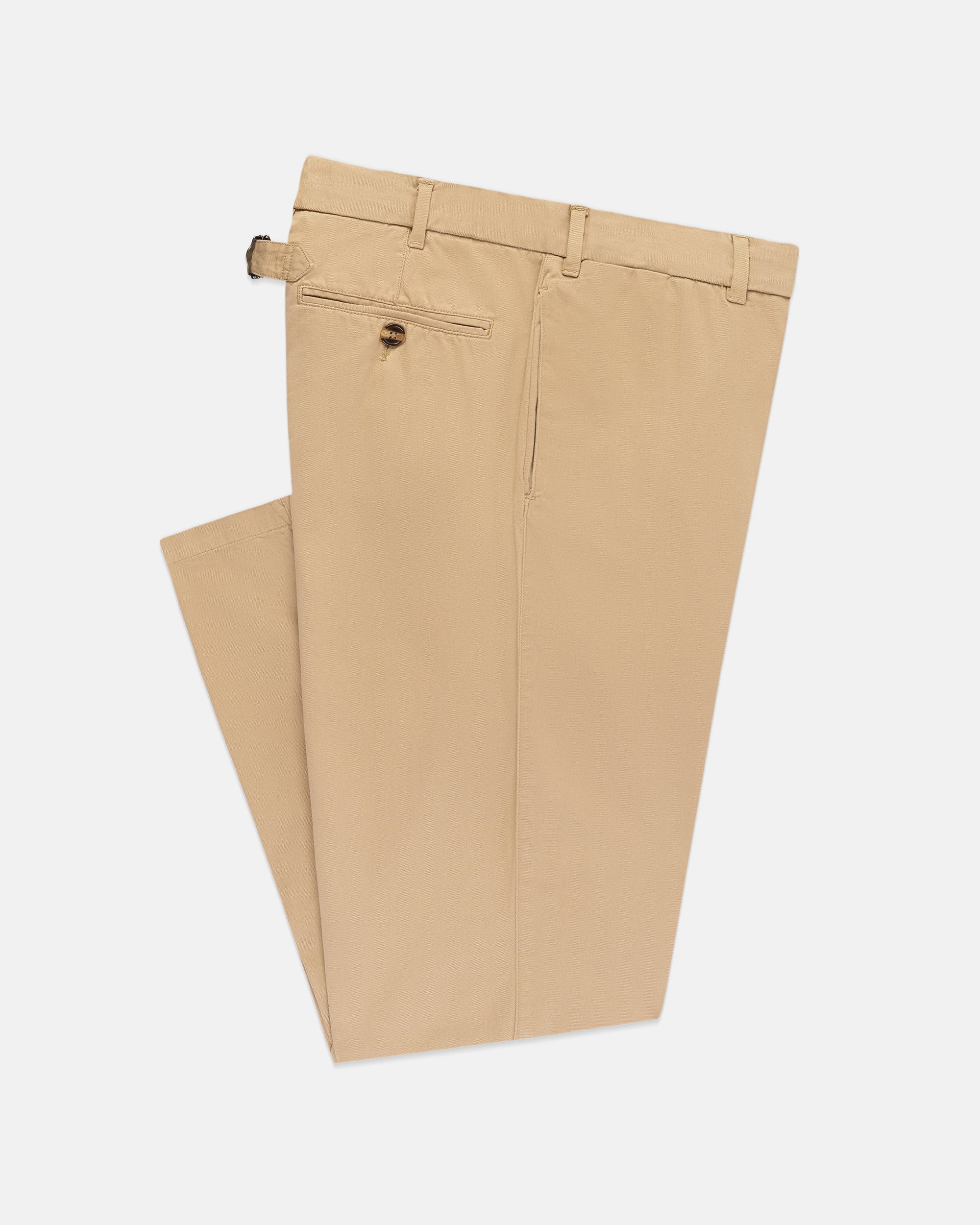 Cotton Chino Cinch-Back Pants - Khaki | J.Press