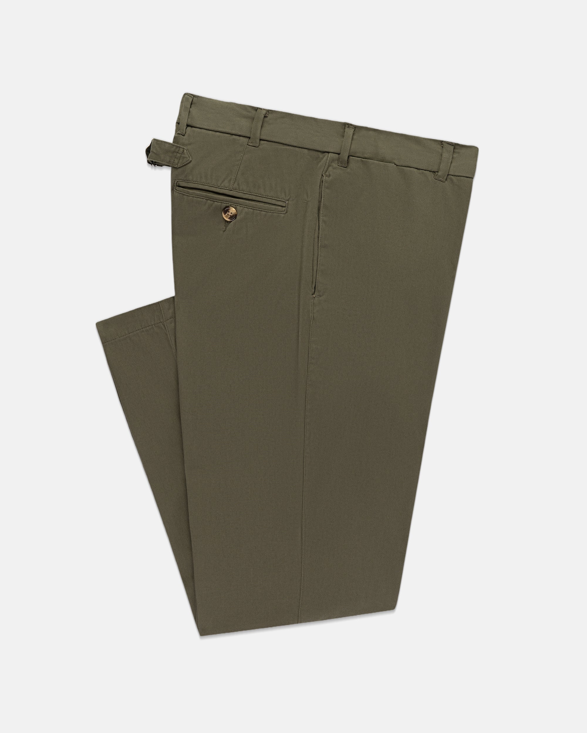 【新品・aLORS】Pantalon chino 【a】ダークエスプレッソカーキ Cotton Chino Cinch-Back Pants - Olive | J.Press