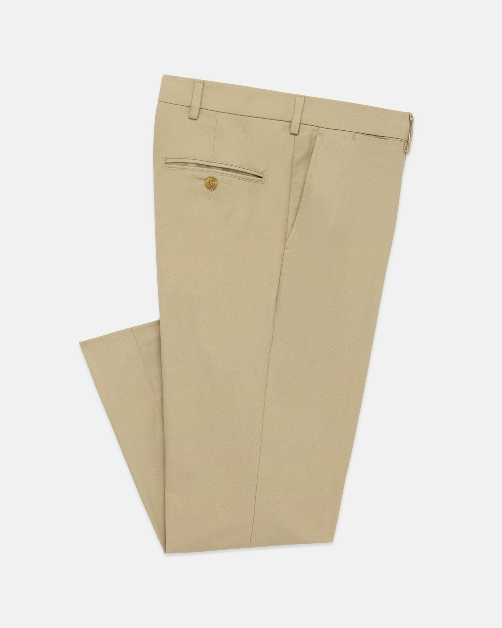 Khaki Cotton Chino Pants -Trim Fit | J. Press
