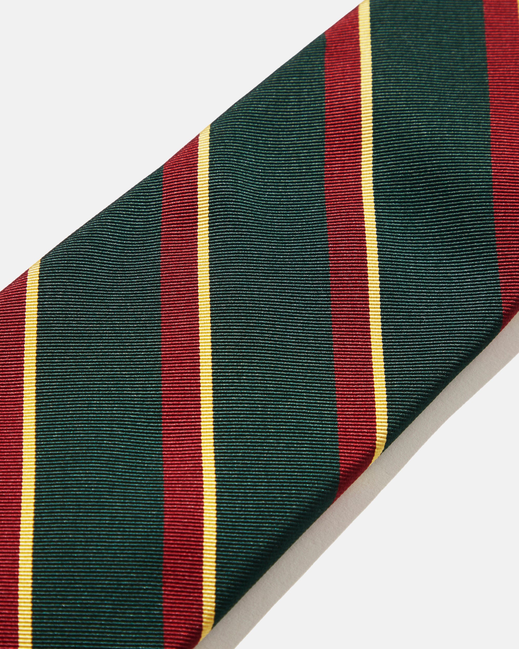 J.PRESS クラシックフィッシュ シルクタイ（バーガンディ） Made-in-Japan Green Regimental Silk Tie