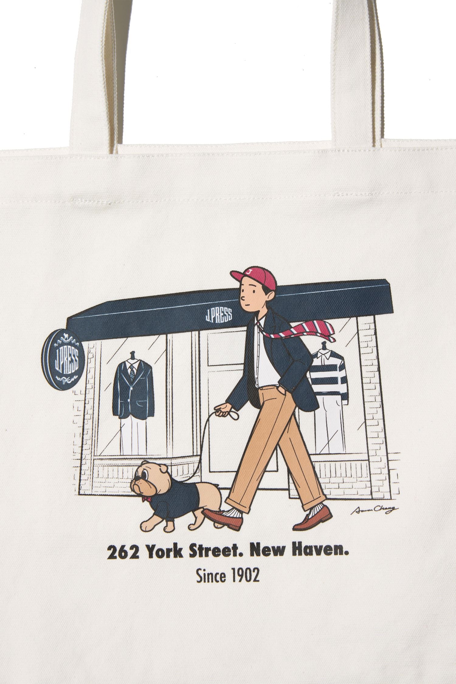 New Haven White Tote Bag