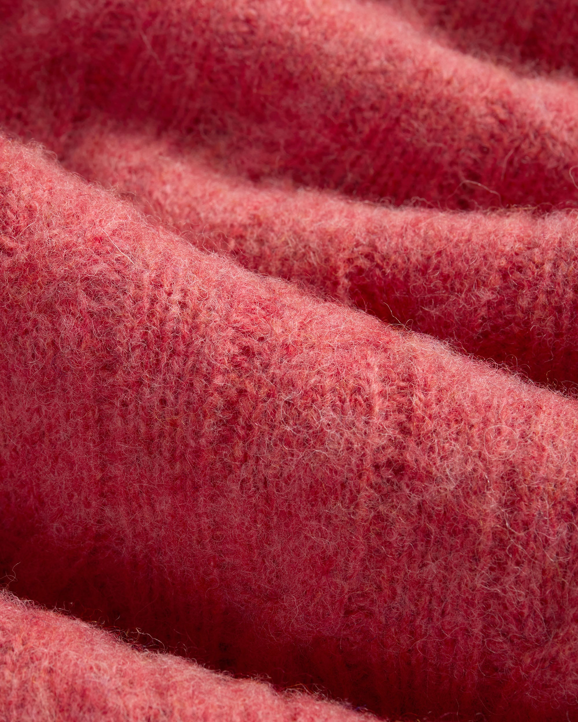 Made-in-Scotland Pink Shaggy Dog Cable Knit Sweater  - Classic Fit