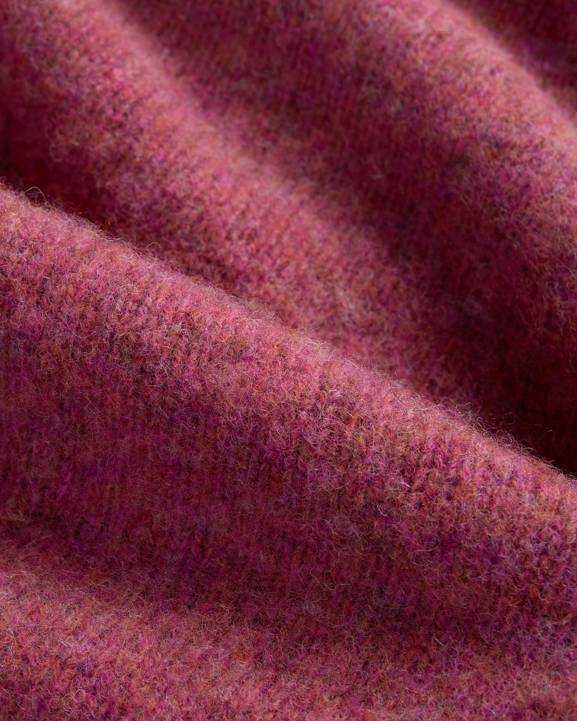 Made-in-Scotland Women's Dark Pink Shaggy Dog Sweater