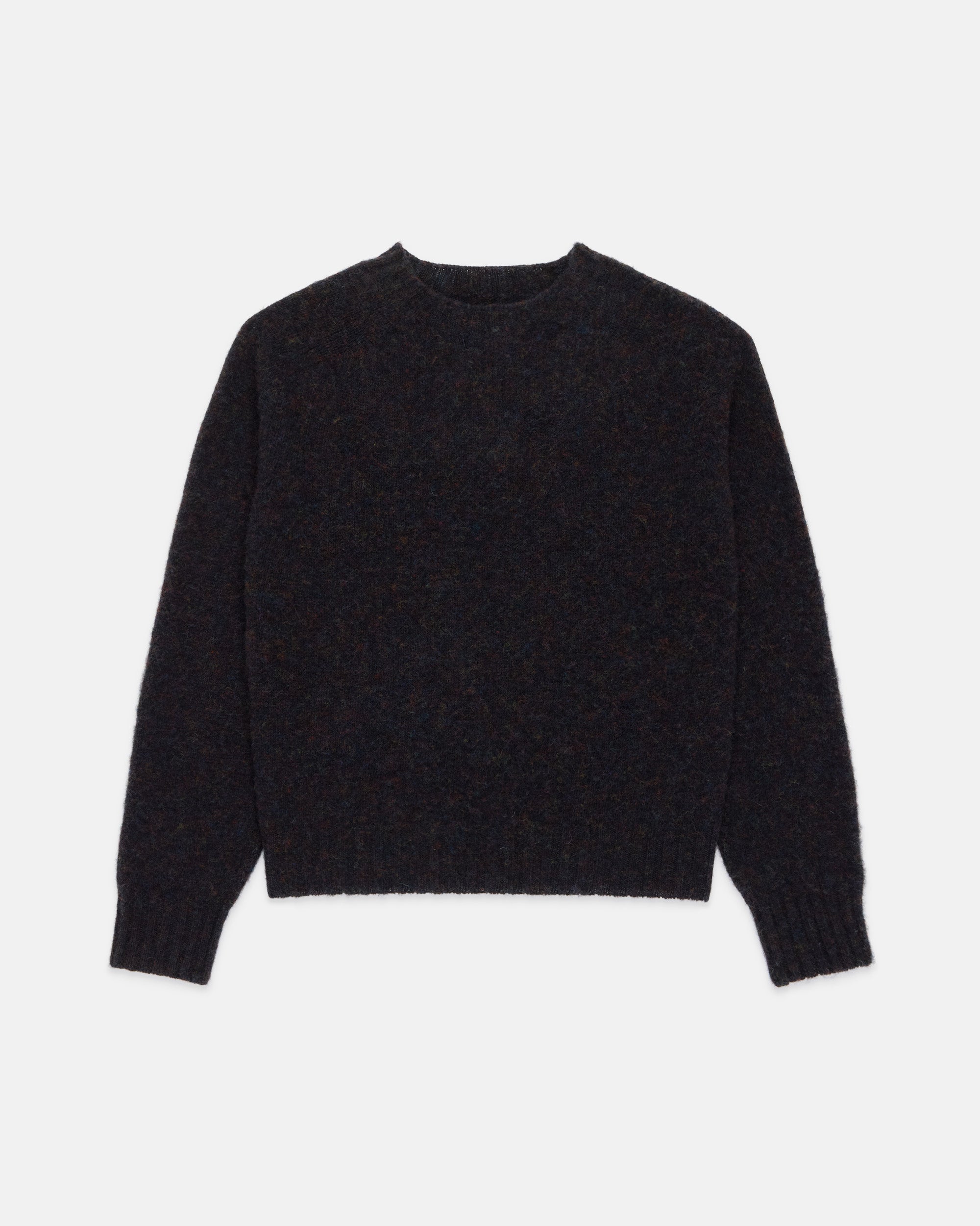 Made-in-Scotland Women's Char Brown Shaggy Dog Sweater