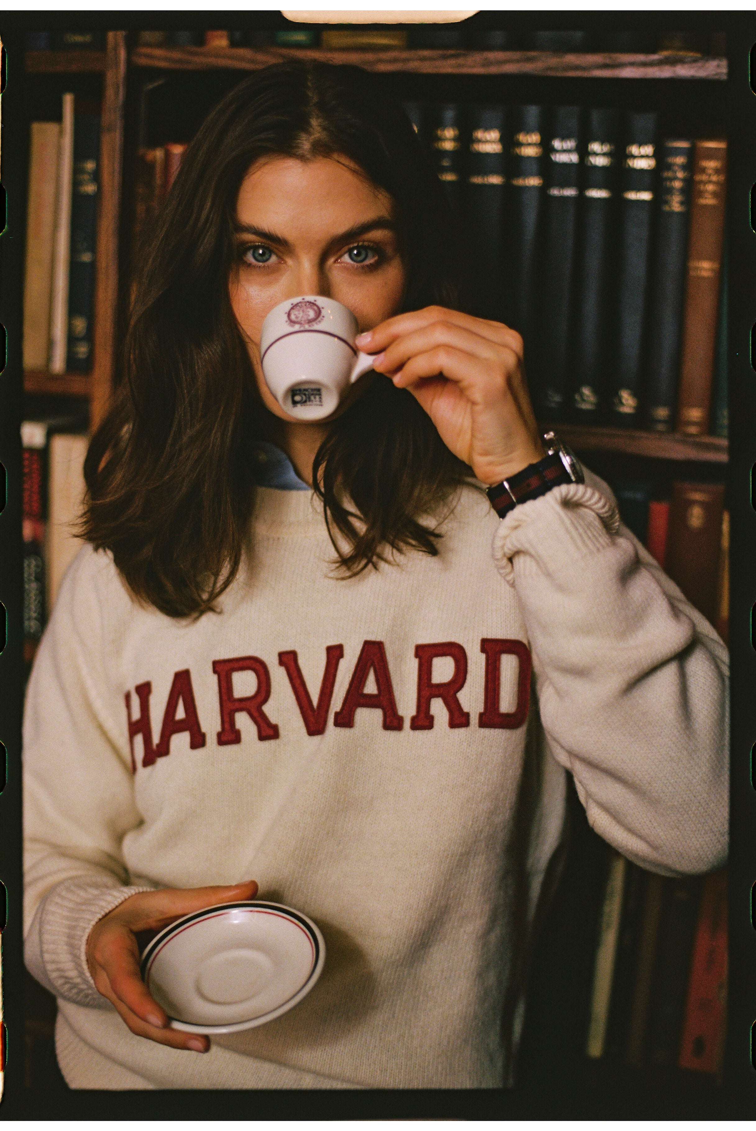 HARVARD WOOL Harvard Wool Crew Neck Sweater - White | J.PRESS