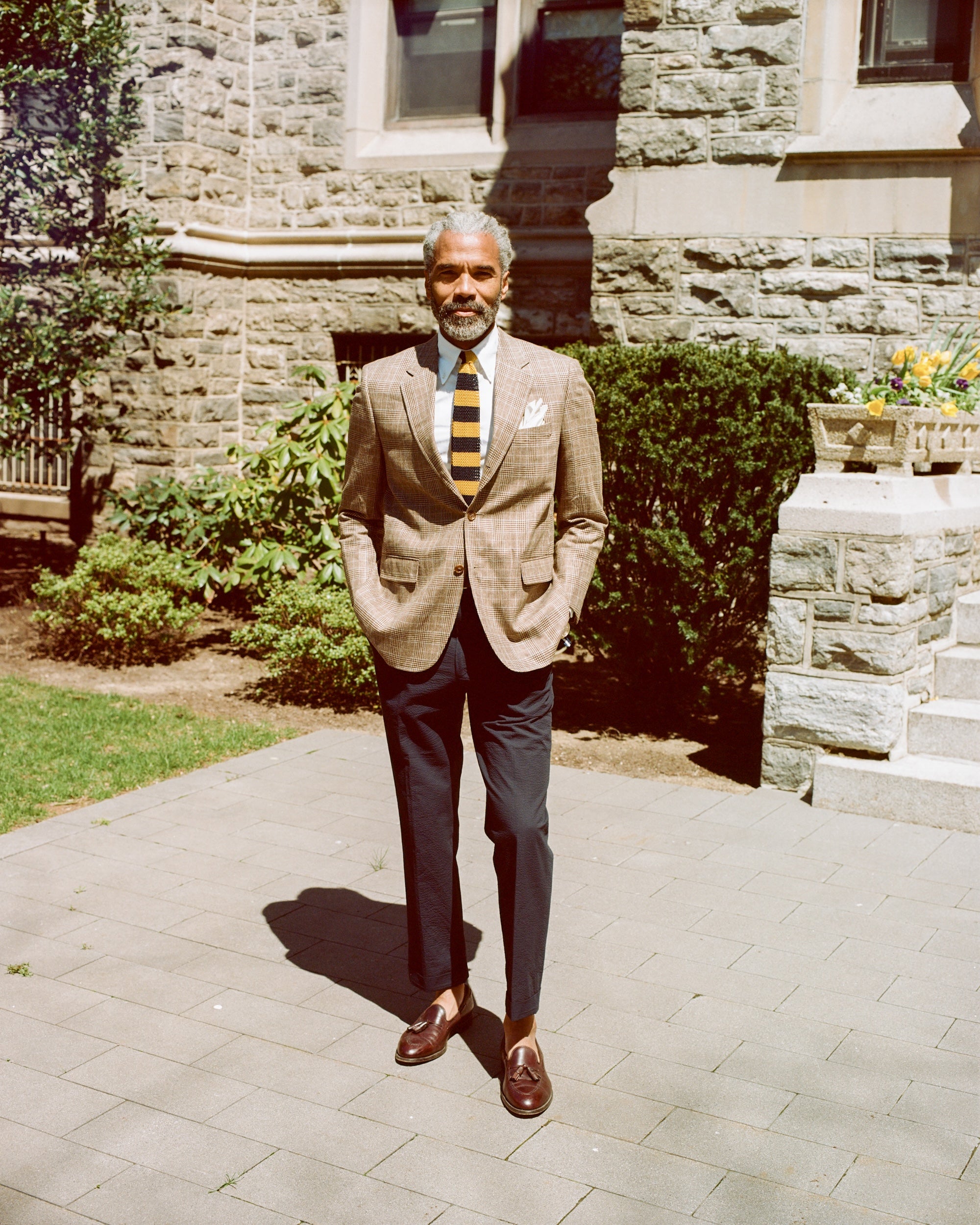 Made-in-Canada Navy Seersucker Trousers