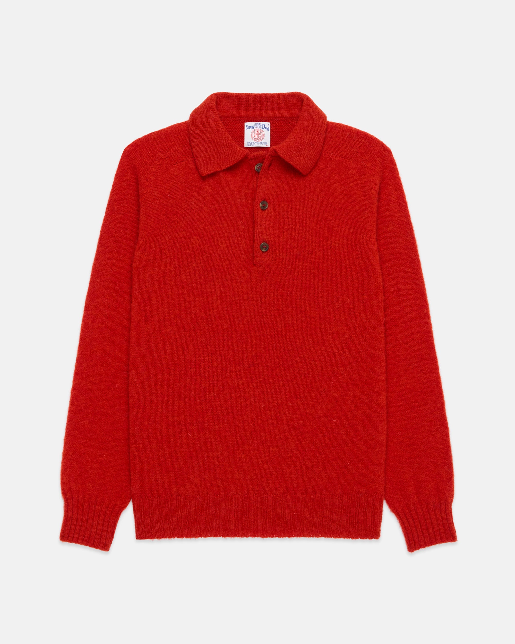 Made-in-Scotland Red Shaggy Dog Polo - Classic Fit