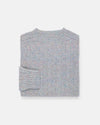 Made-in-Scotland Cotton Candy Shaggy Dog Cable Knit Sweater  - Classic Fit