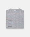 Made-in-Scotland Cotton Candy Shaggy Dog Cable Knit Sweater  - Classic Fit