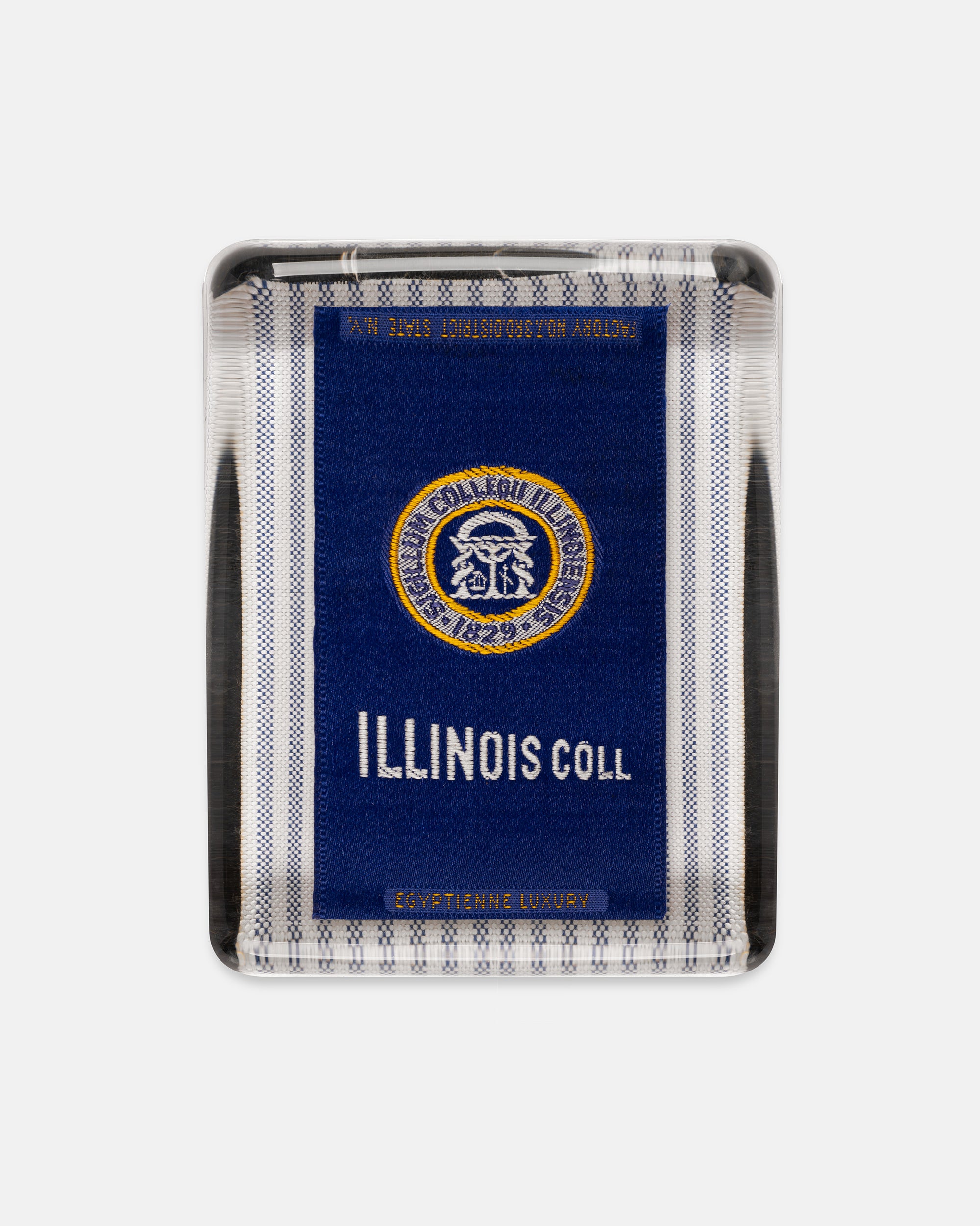 Illinois College Silk Paperweight