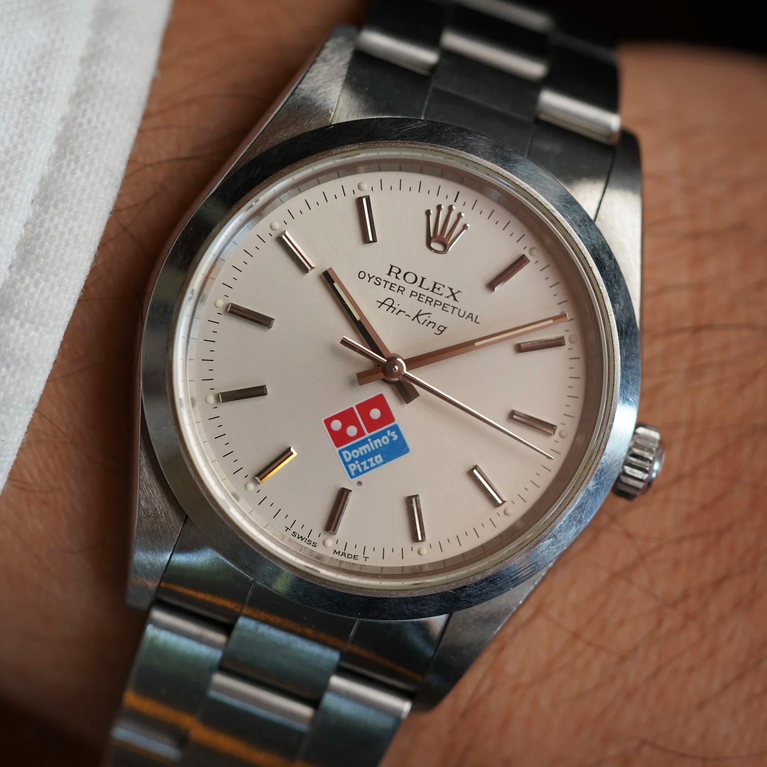 Rolex Domino's Air-King 14000 Full Set w/ Hangtag Unpolished