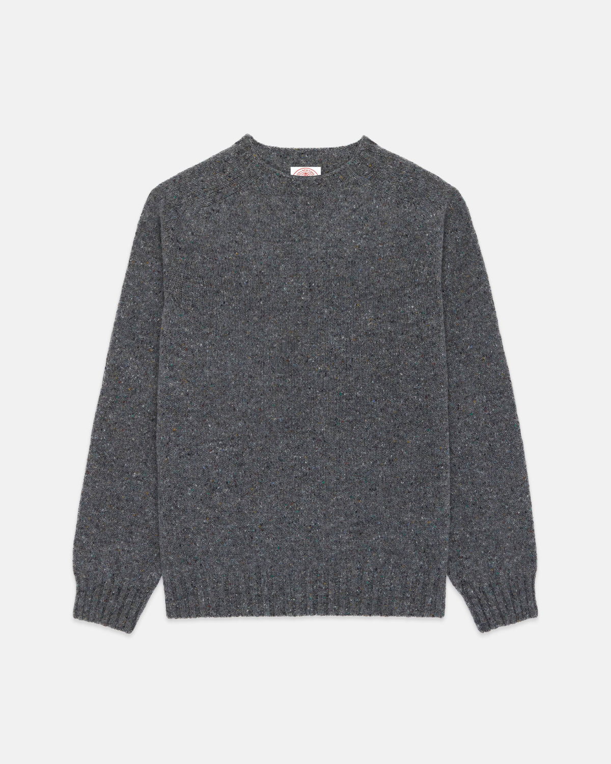 Made-in-Scotland Grey Donegal Crew Neck Sweater