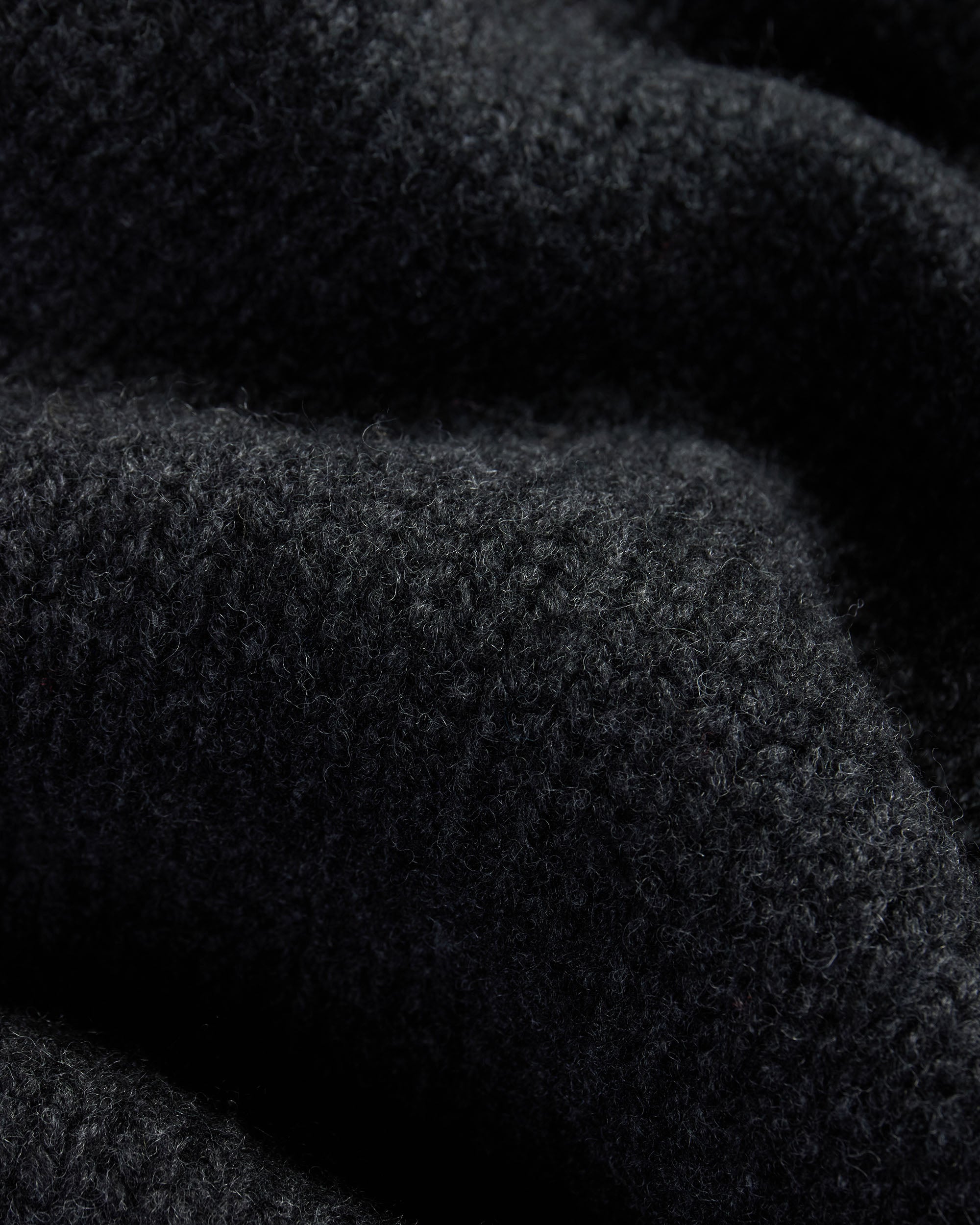 Made-in-Scotland Charcoal Lambswool Turtle Neck Sweater
